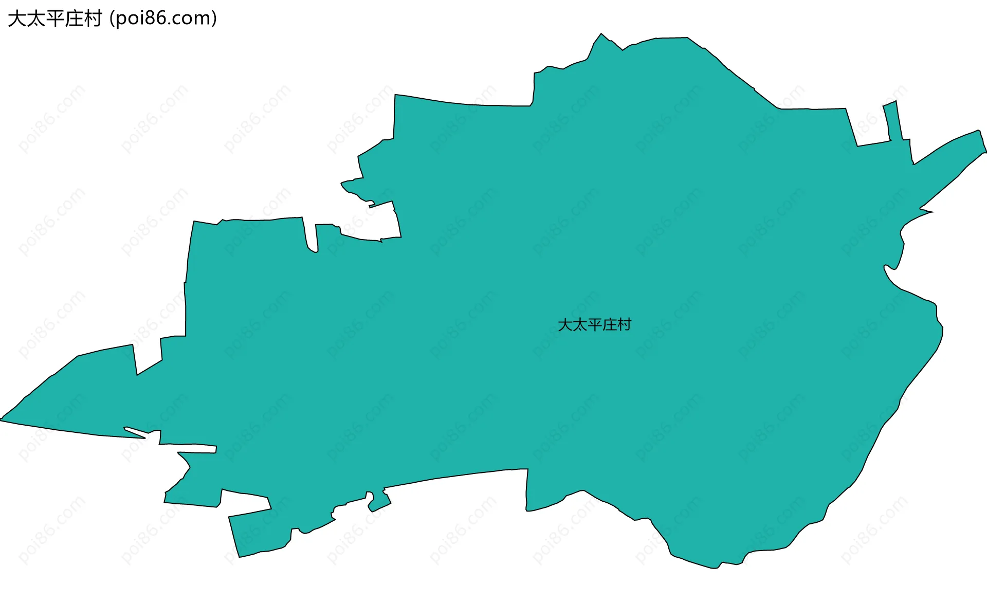 大太平庄村边界地图