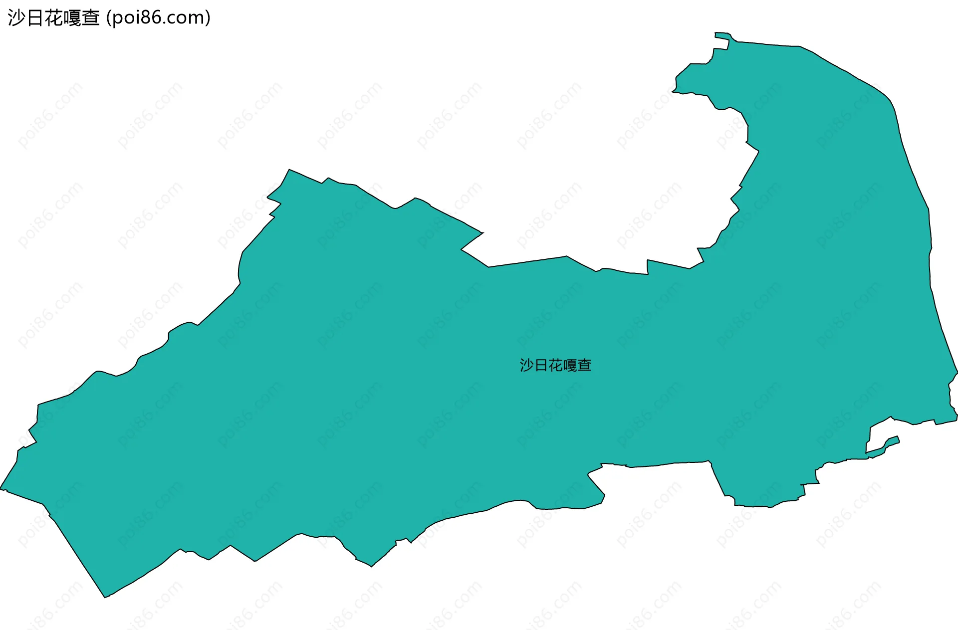 沙日花嘎查边界地图