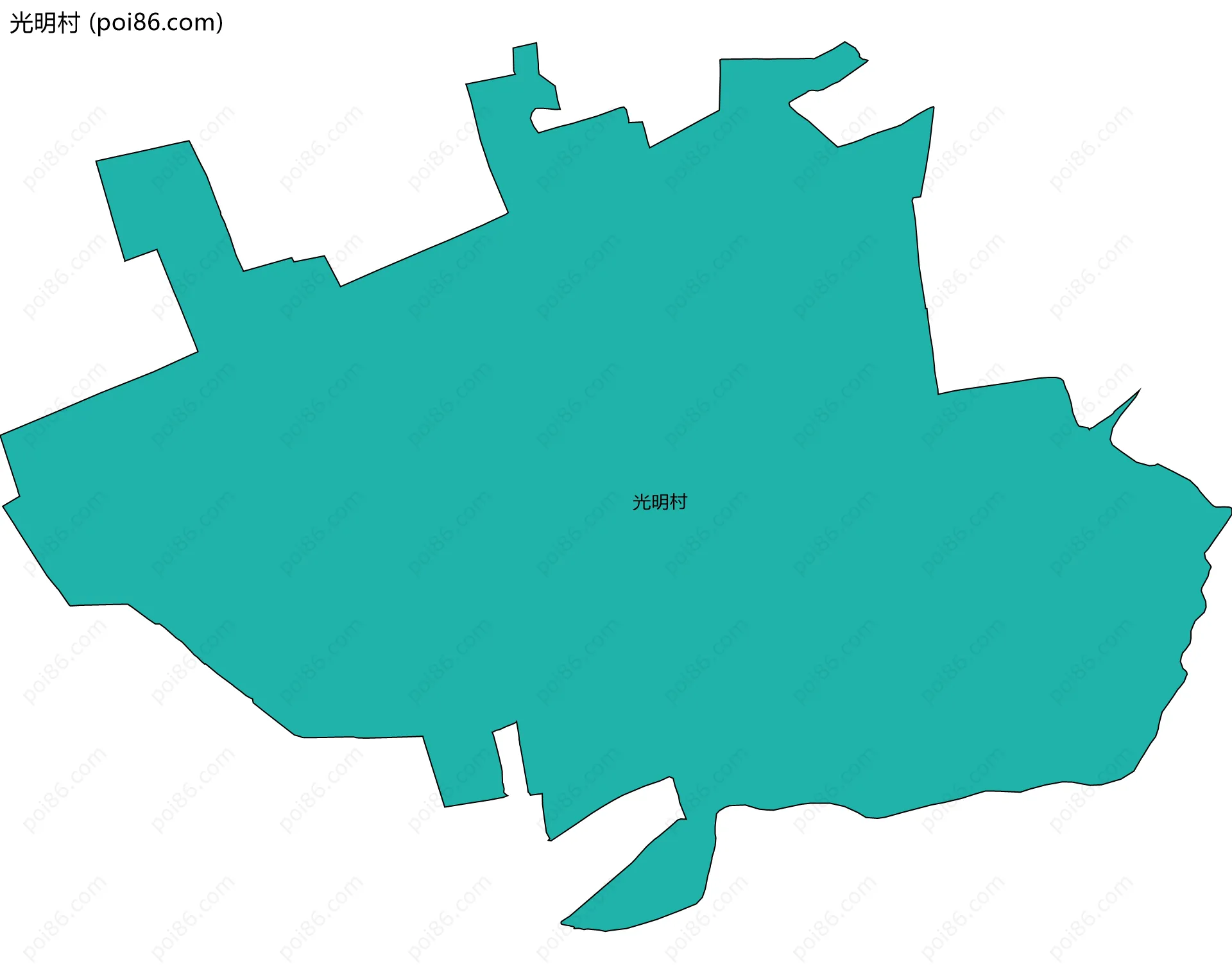光明村边界地图
