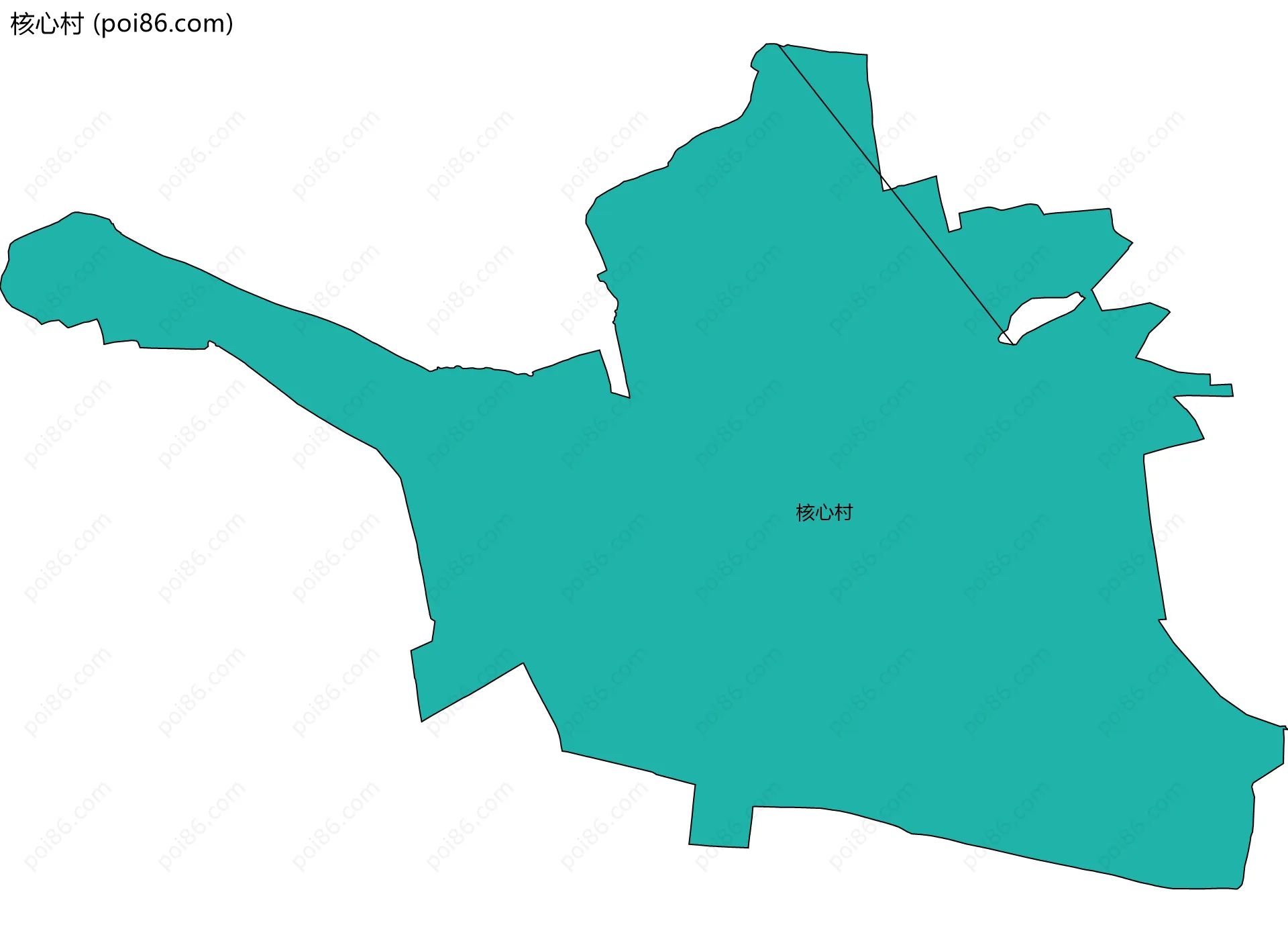 核心村边界地图