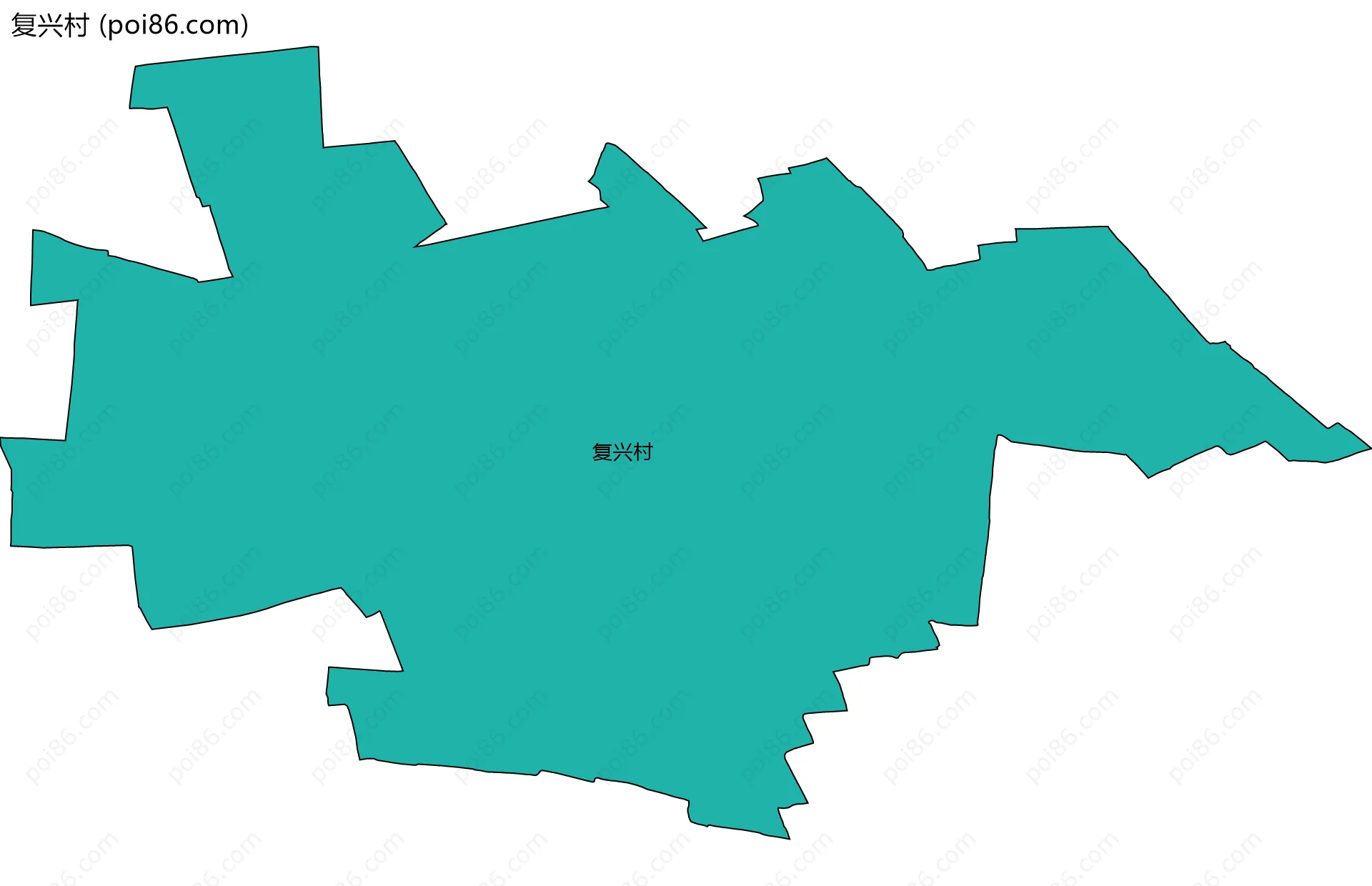 复兴村边界地图