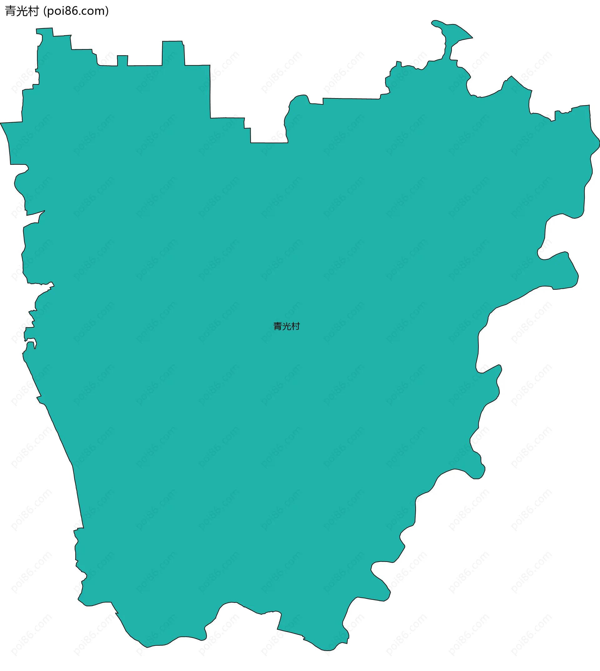 青光村边界地图