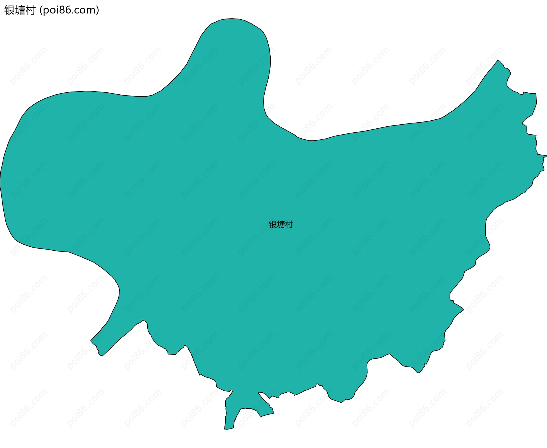 银塘村边界地图