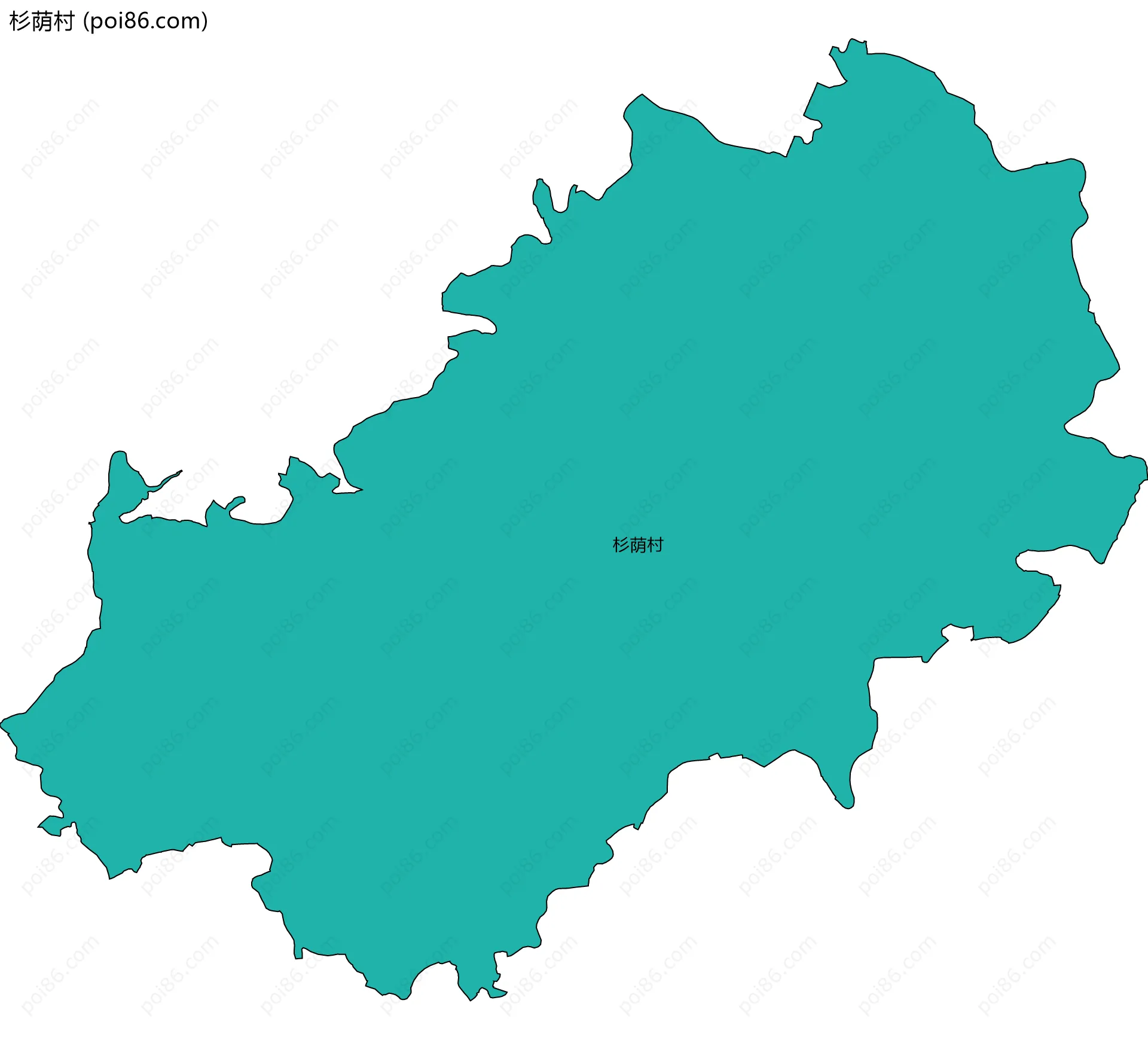 杉荫村边界地图