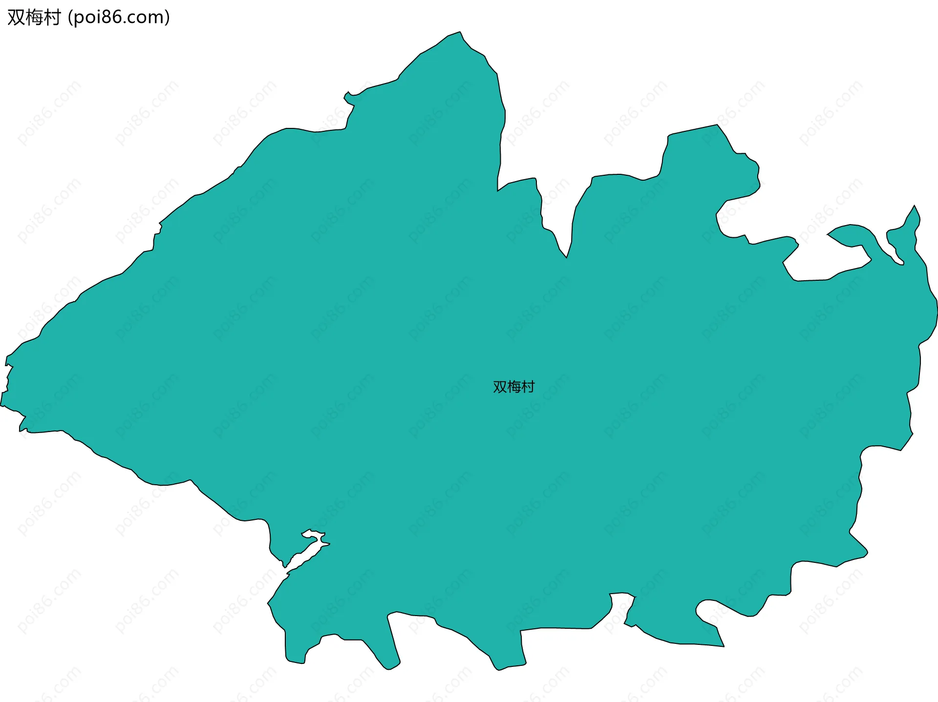 双梅村边界地图