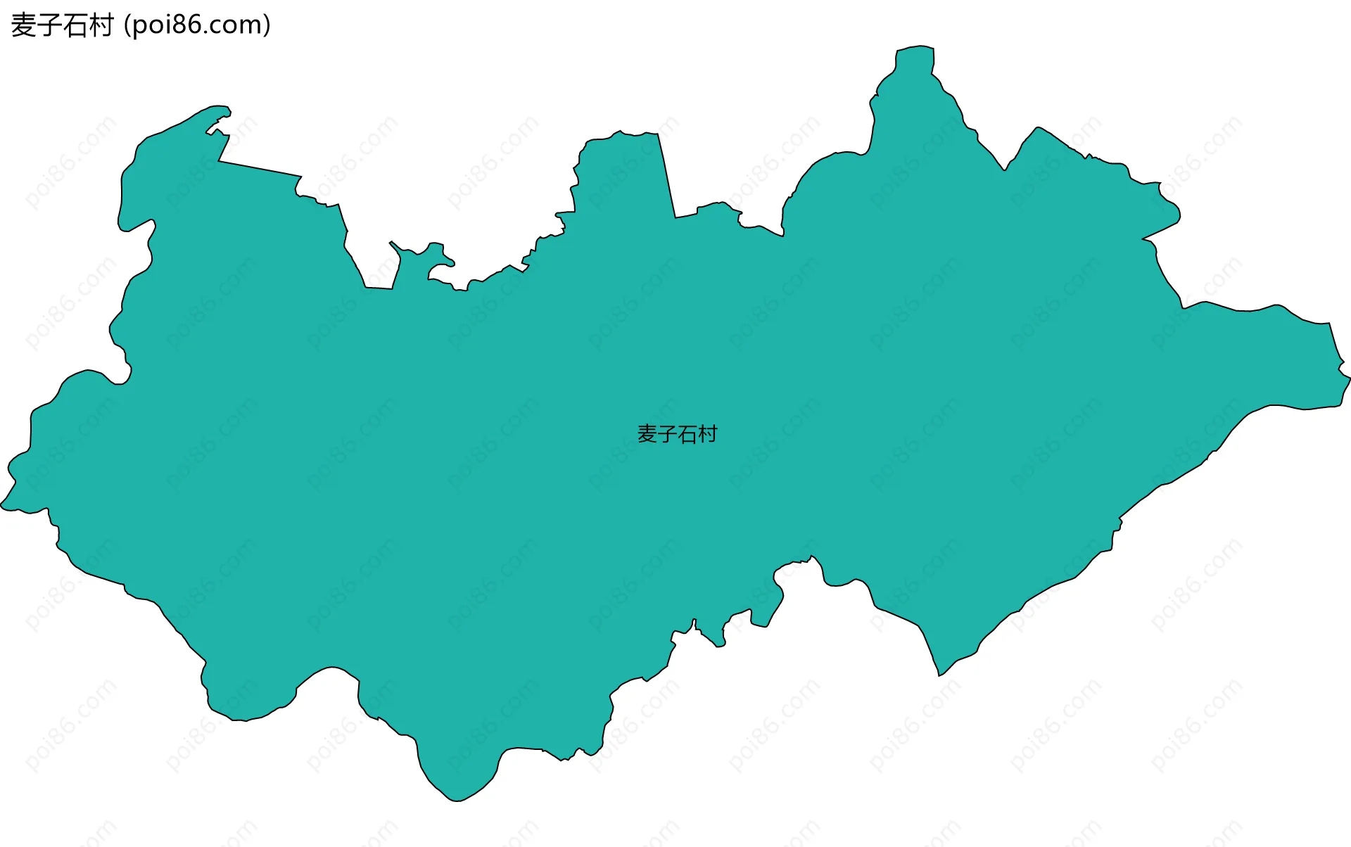 麦子石村边界地图
