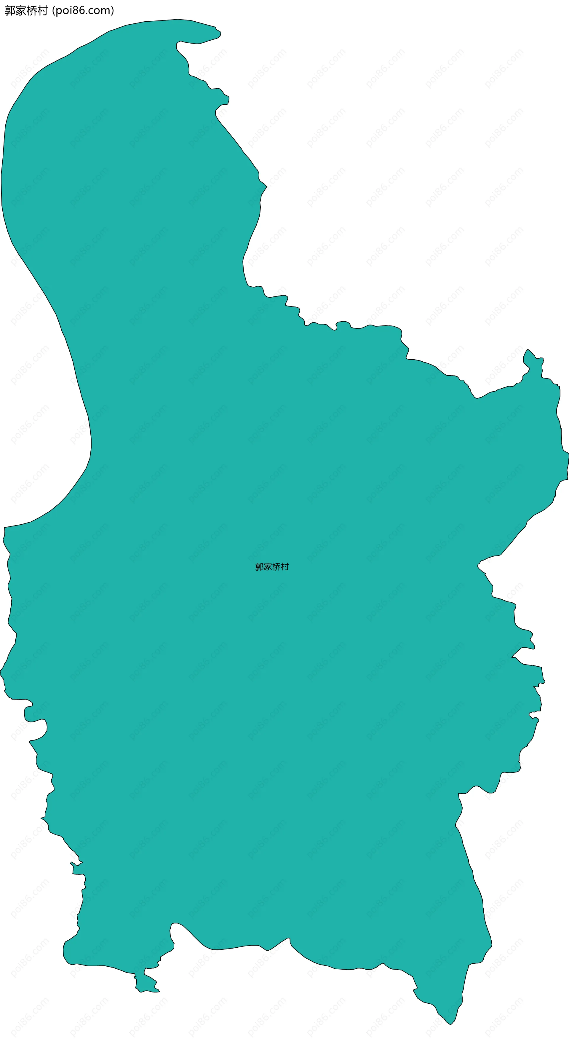 郭家桥村边界地图