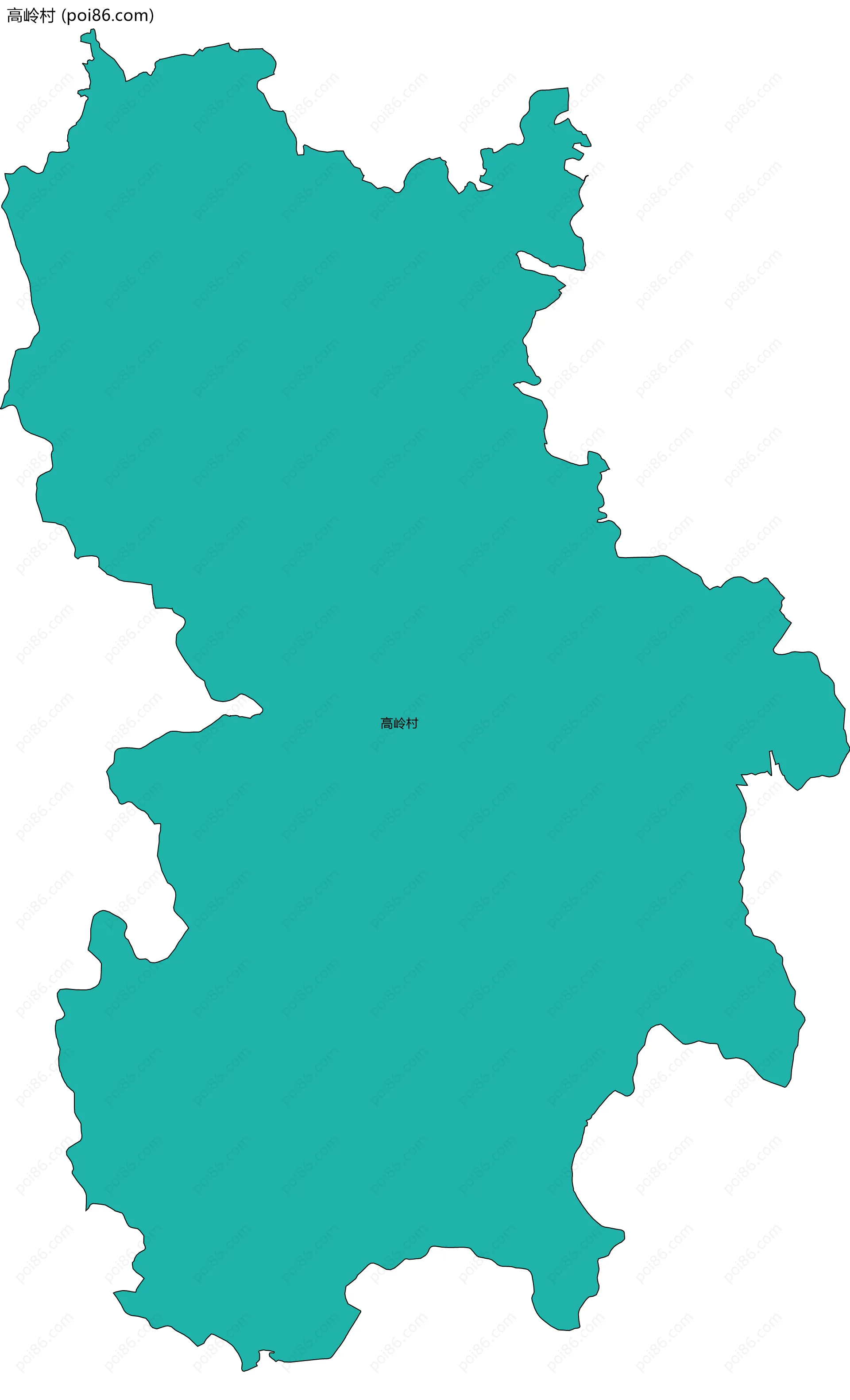 高岭村边界地图