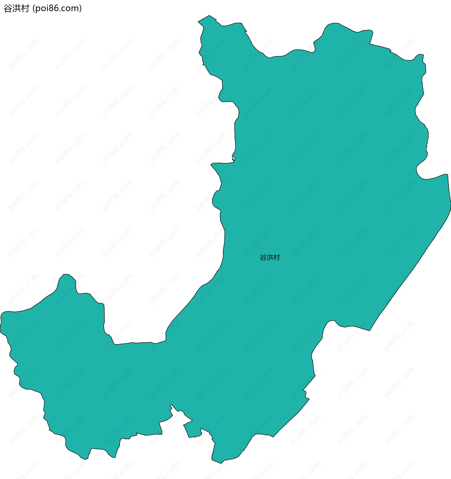 谷洪村边界地图