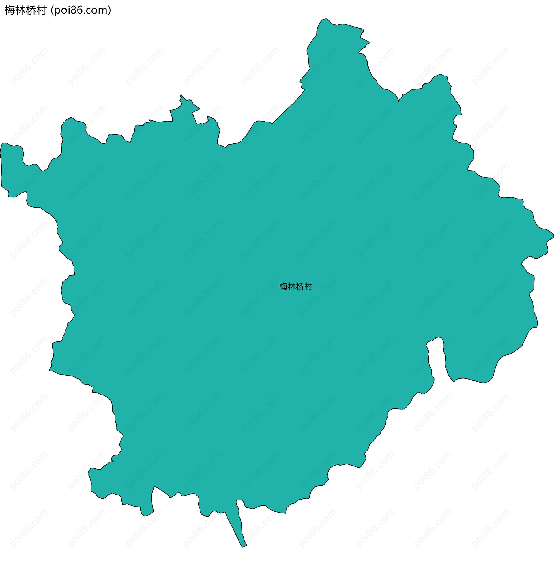 梅林桥村边界地图