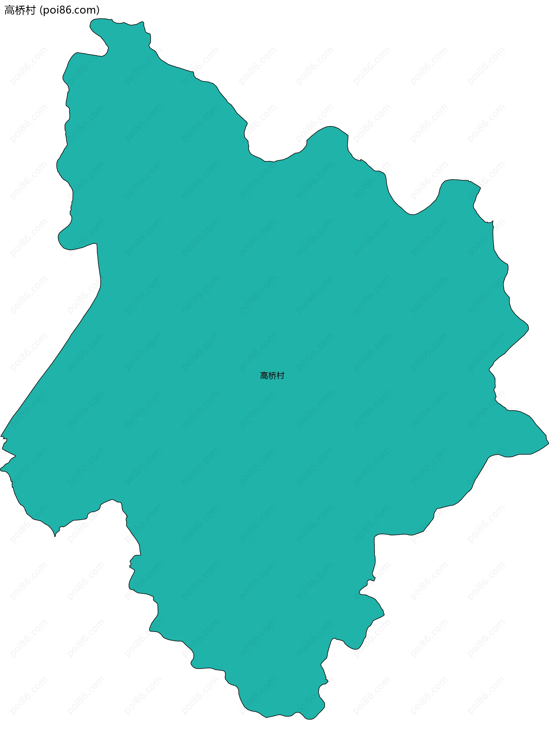 高桥村边界地图