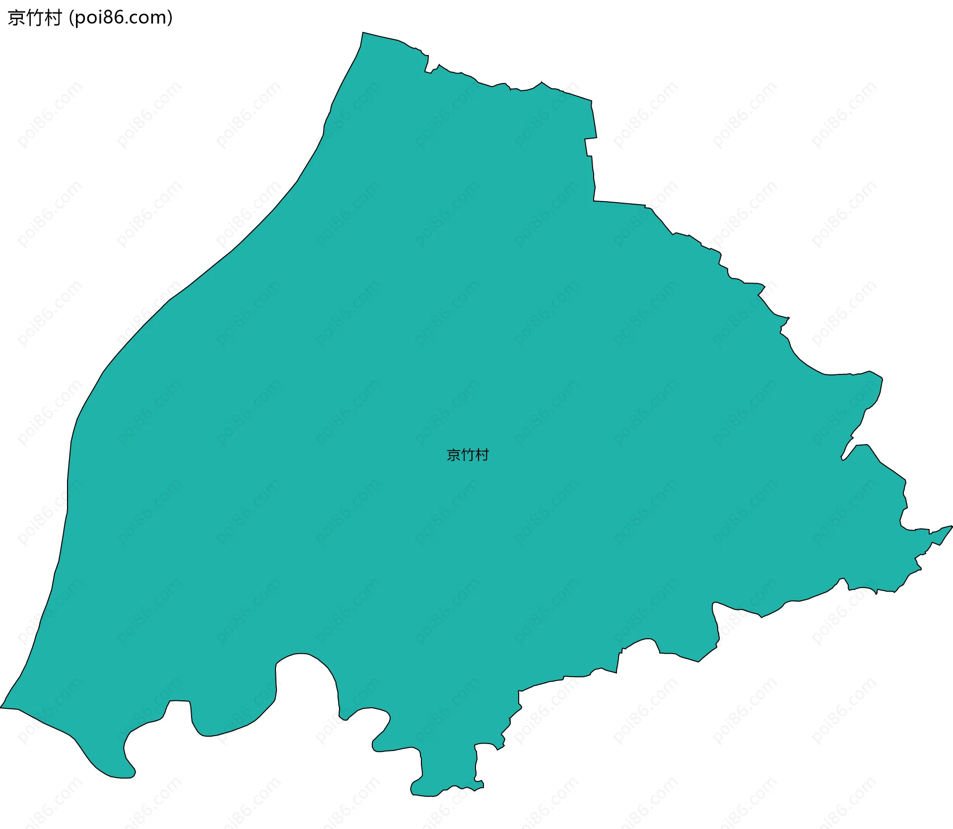 京竹村边界地图