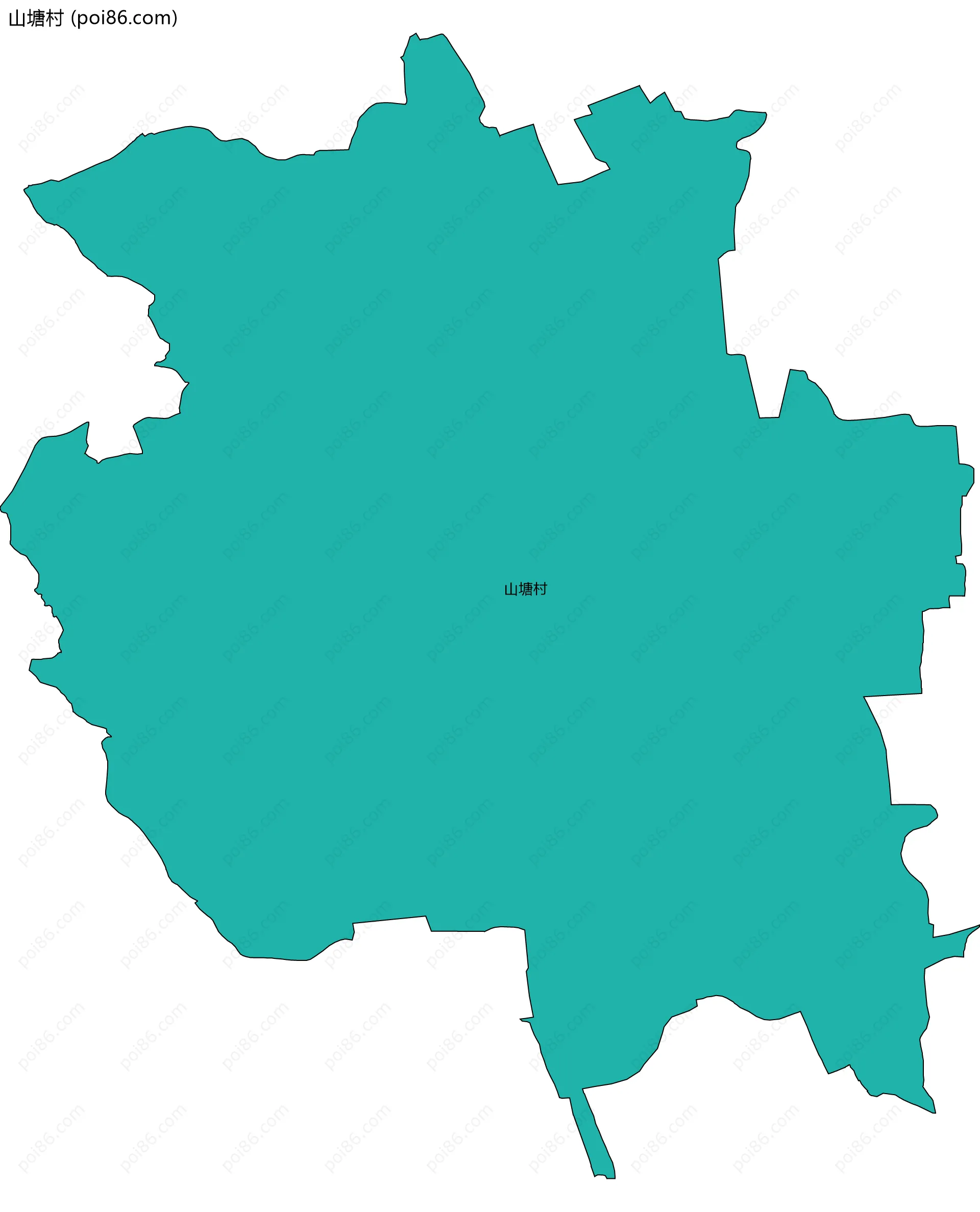 山塘村边界地图