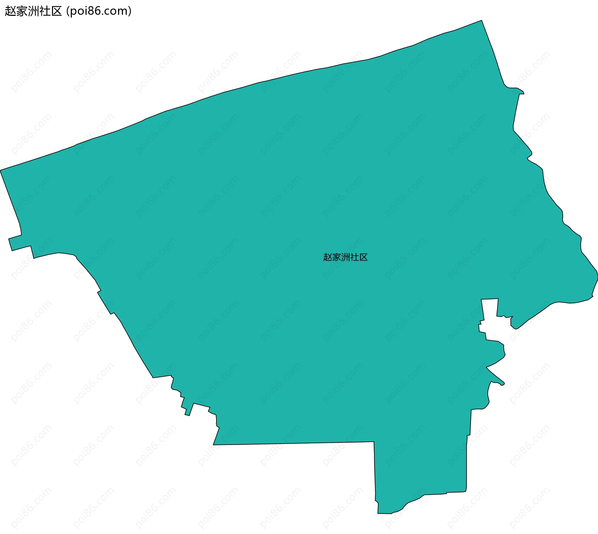 赵家洲社区边界地图