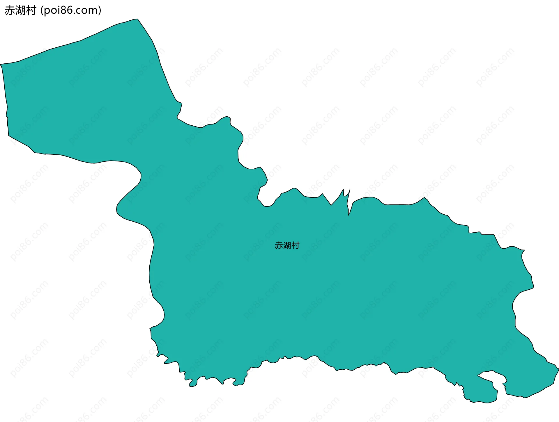 赤湖村边界地图