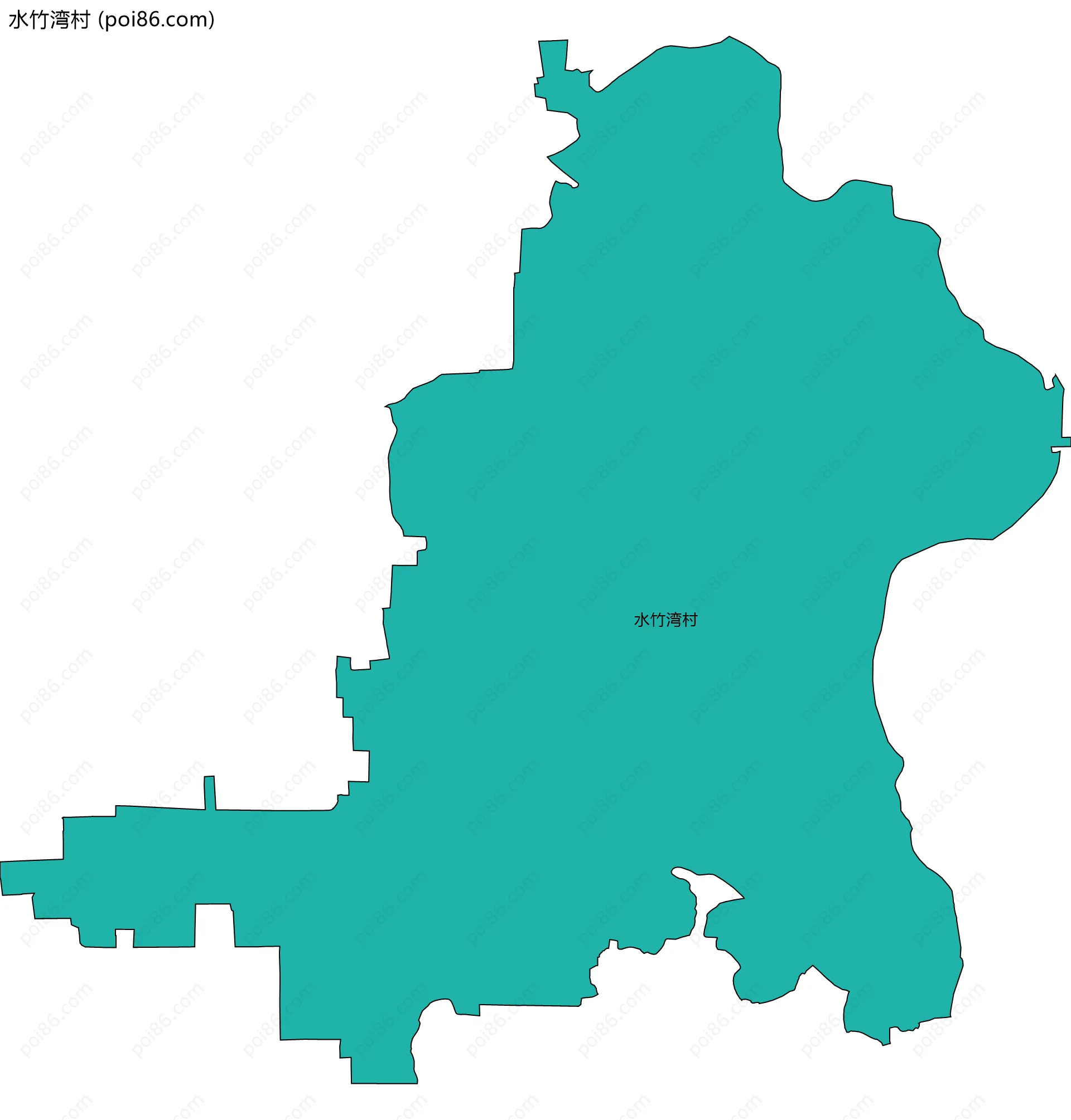 水竹湾村边界地图