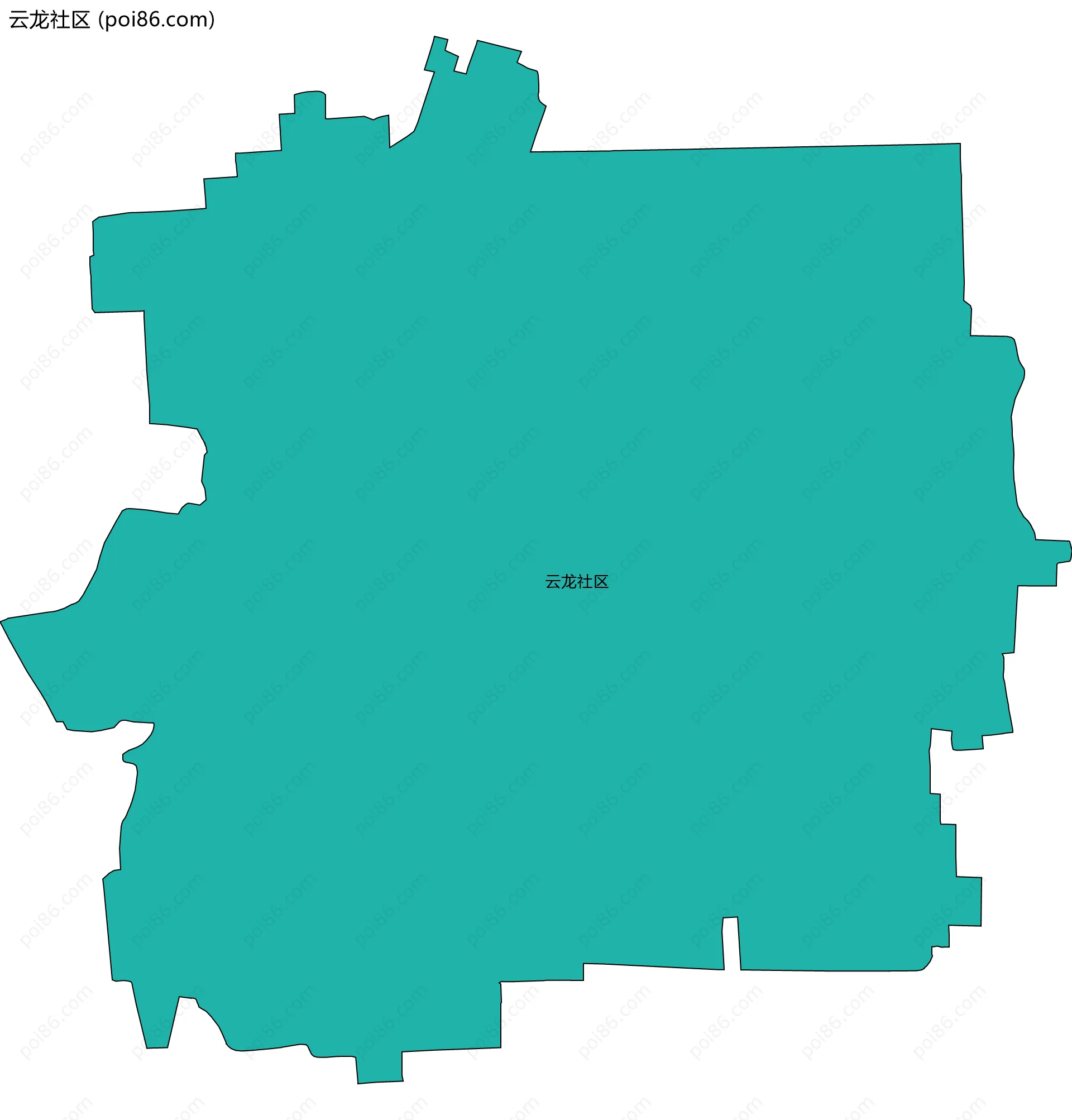 云龙社区边界地图