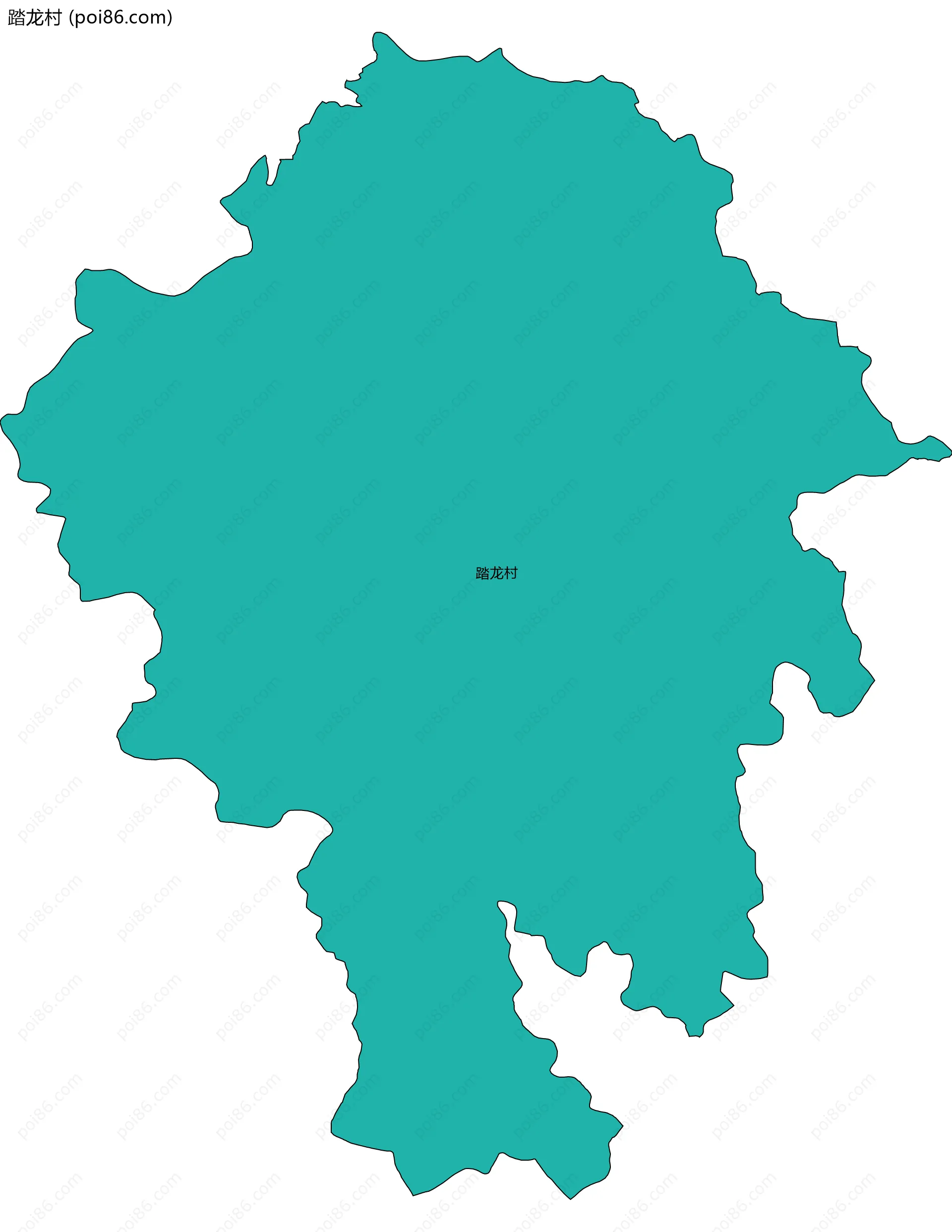 踏龙村边界地图