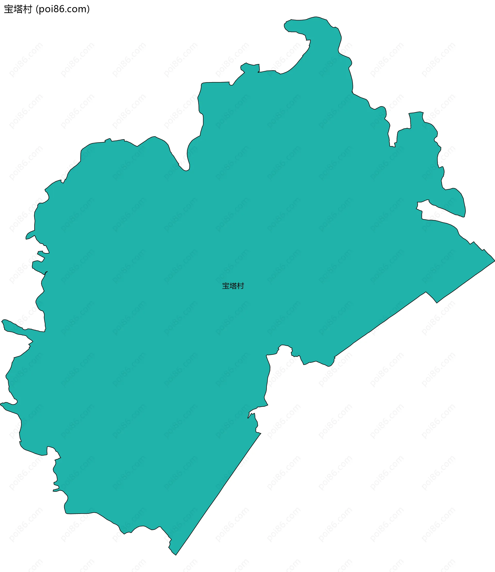 宝塔村边界地图