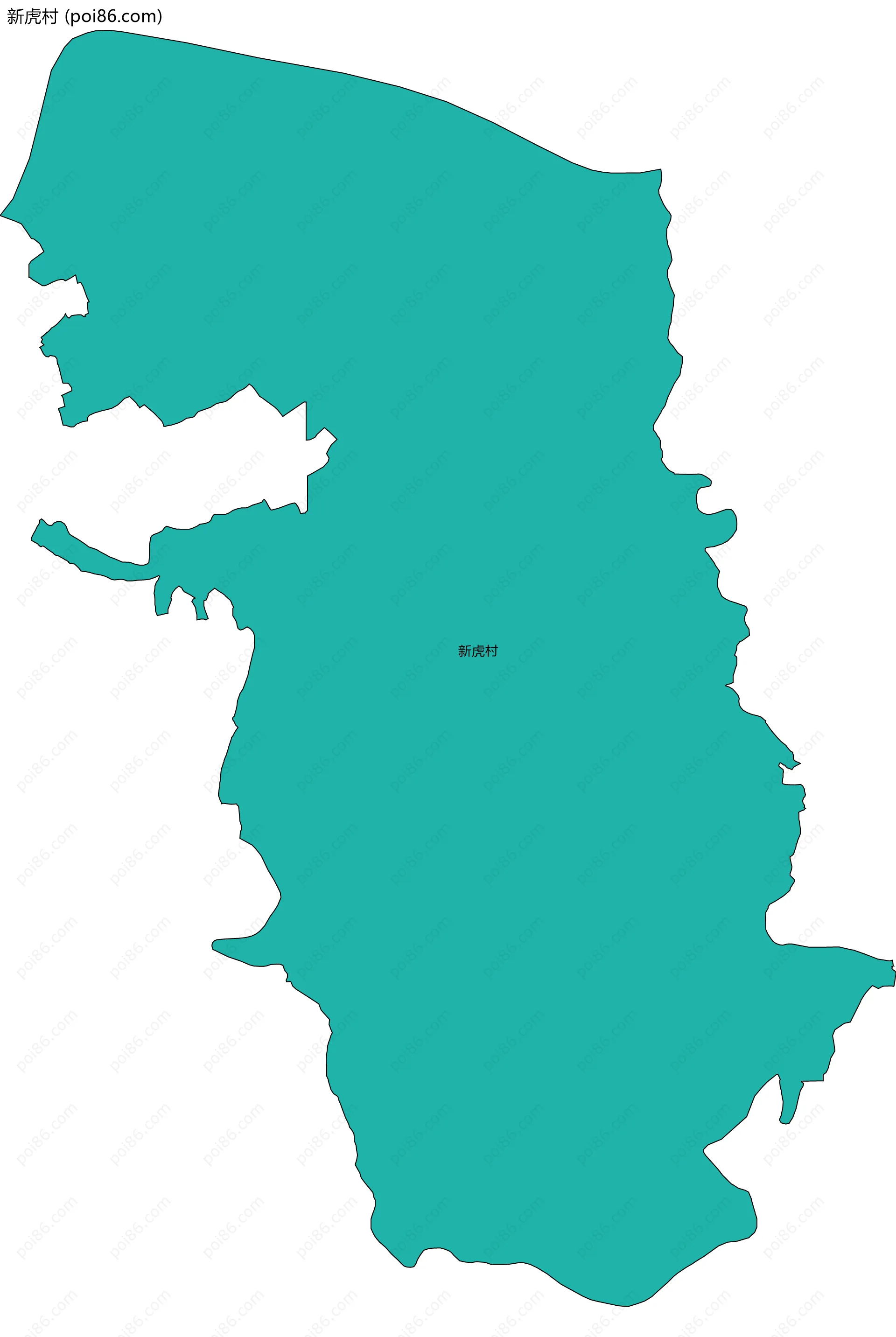 新虎村边界地图