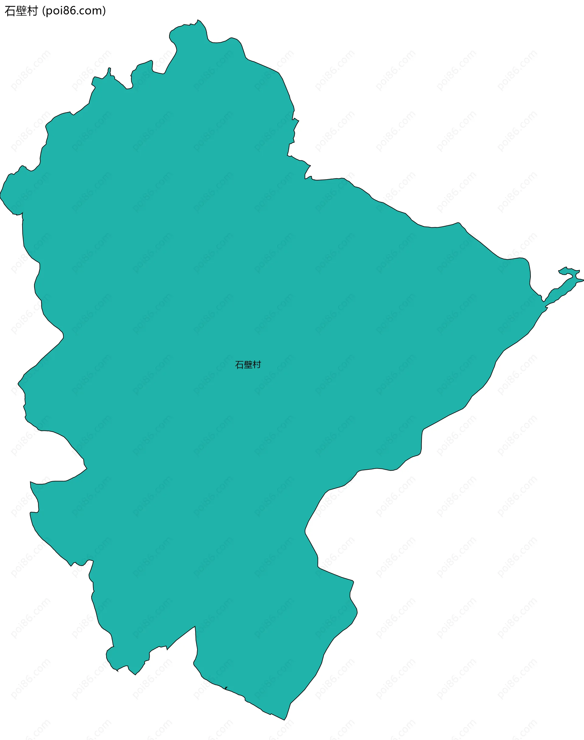 石壁村边界地图