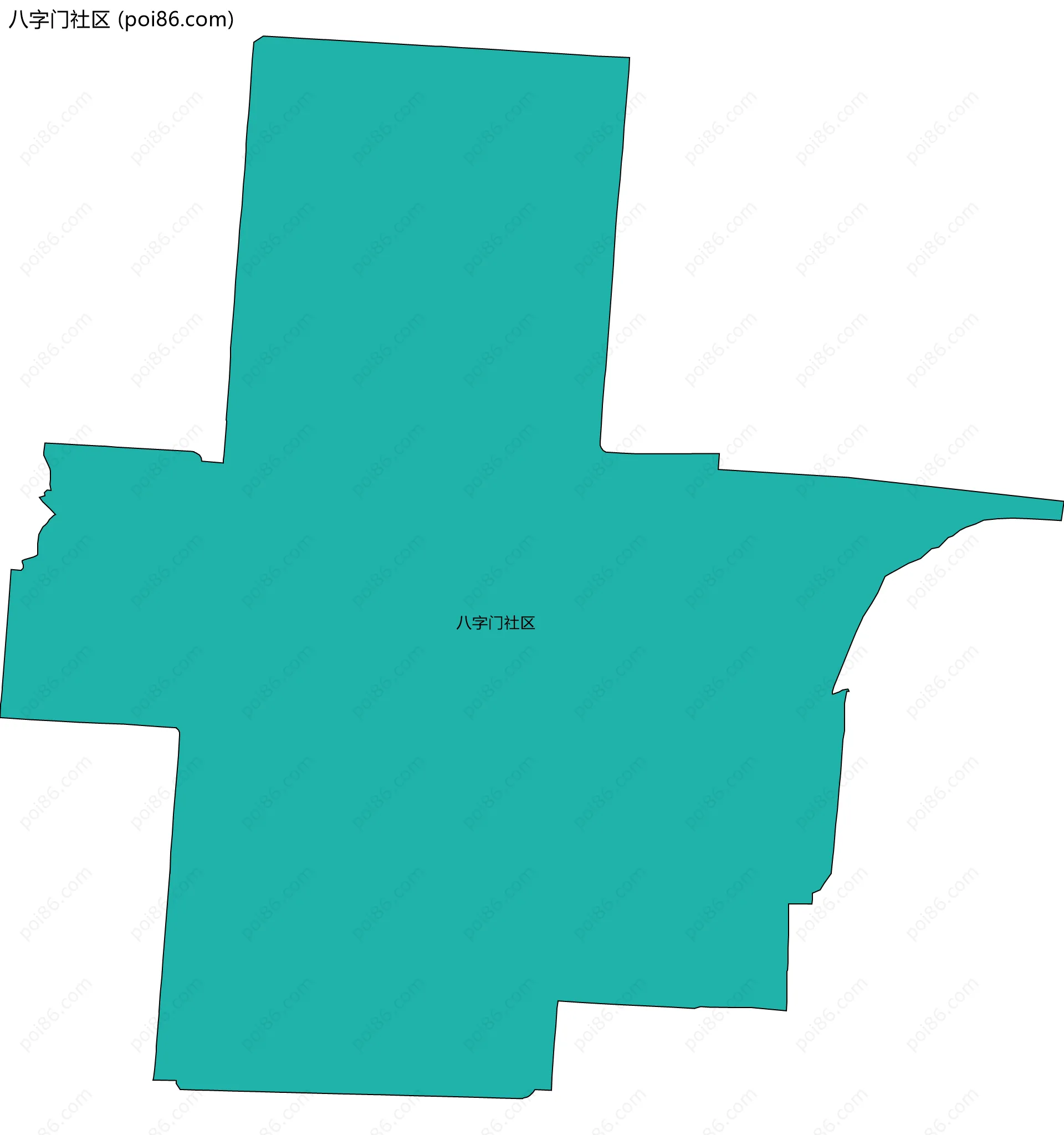 八字门社区边界地图