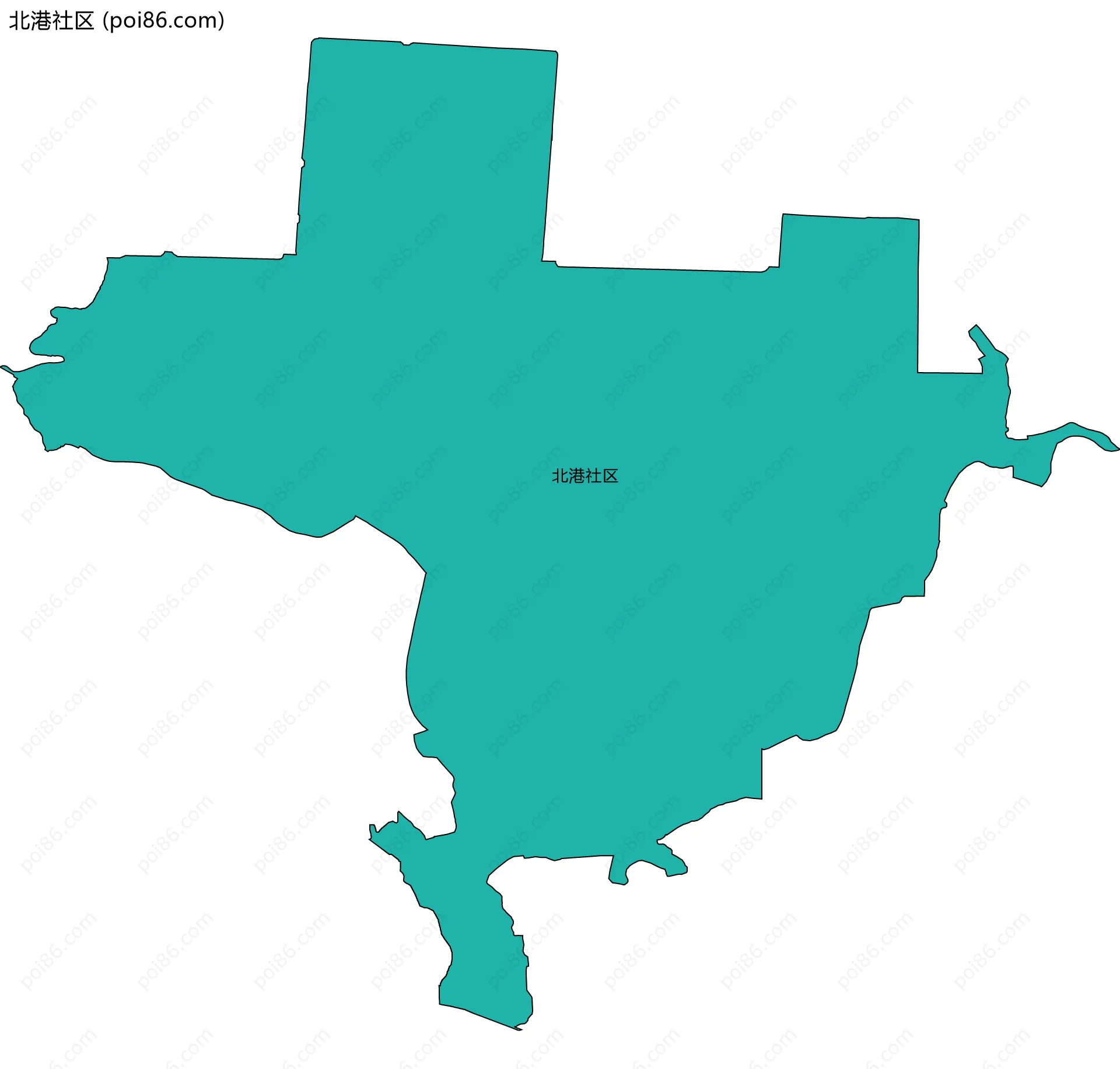 北港社区边界地图