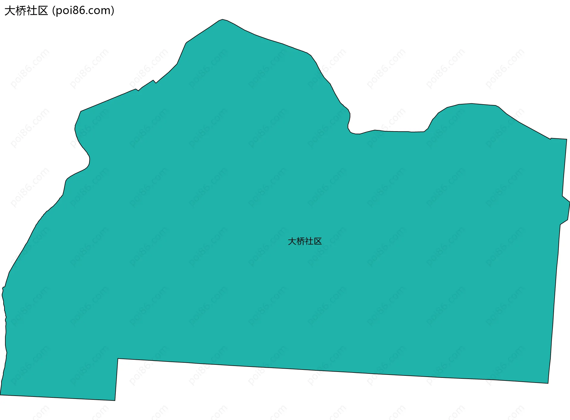 大桥社区边界地图