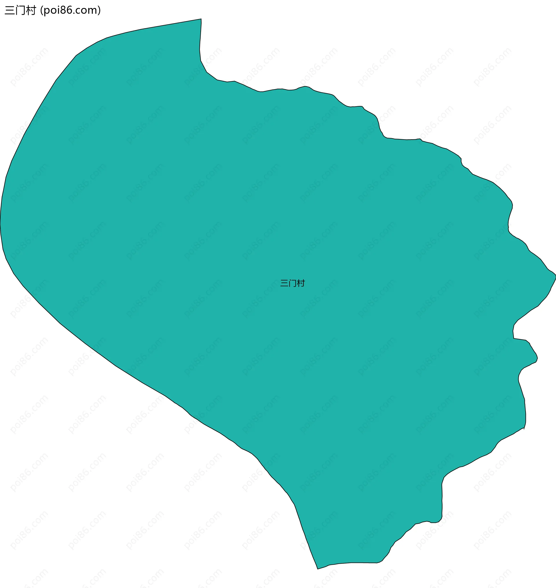 三门村边界地图