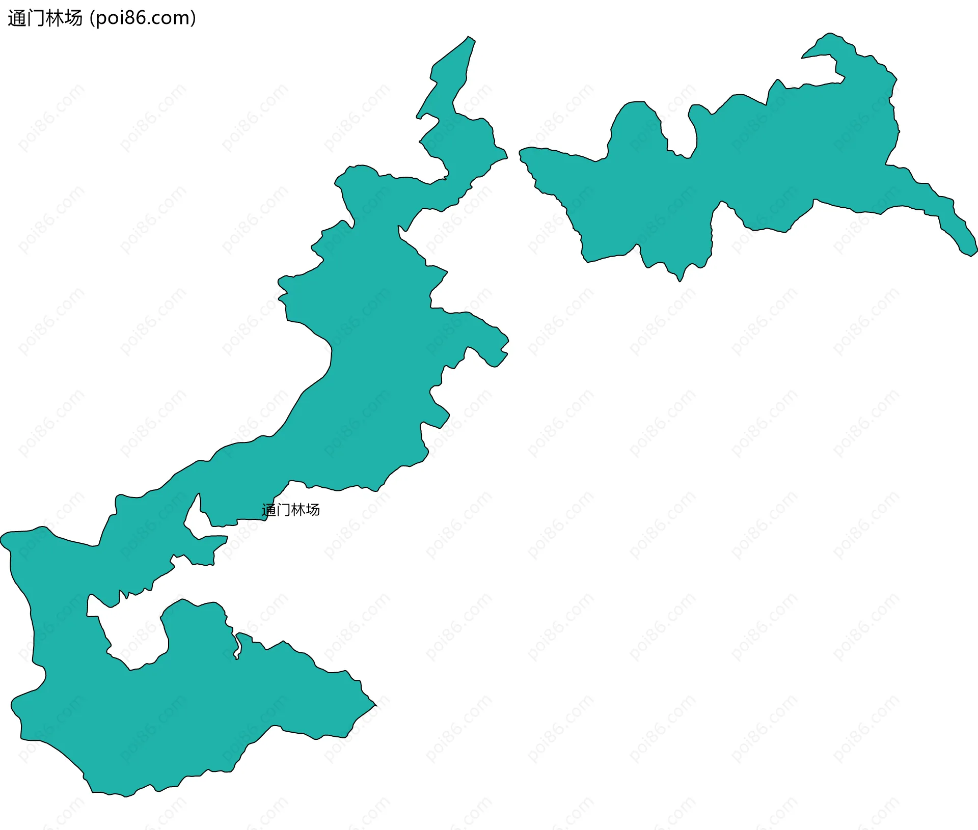 通门林场边界地图