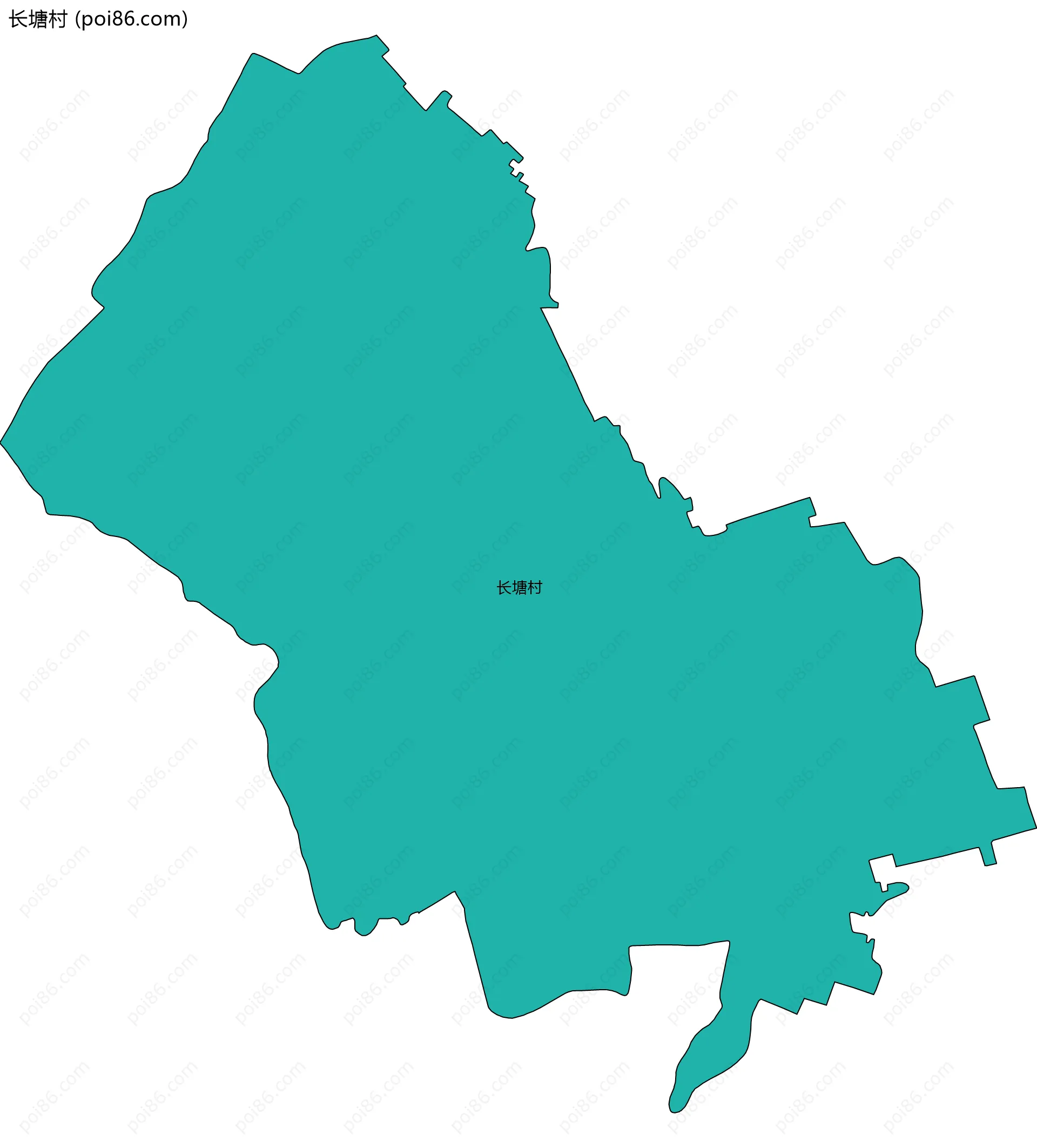 长塘村边界地图
