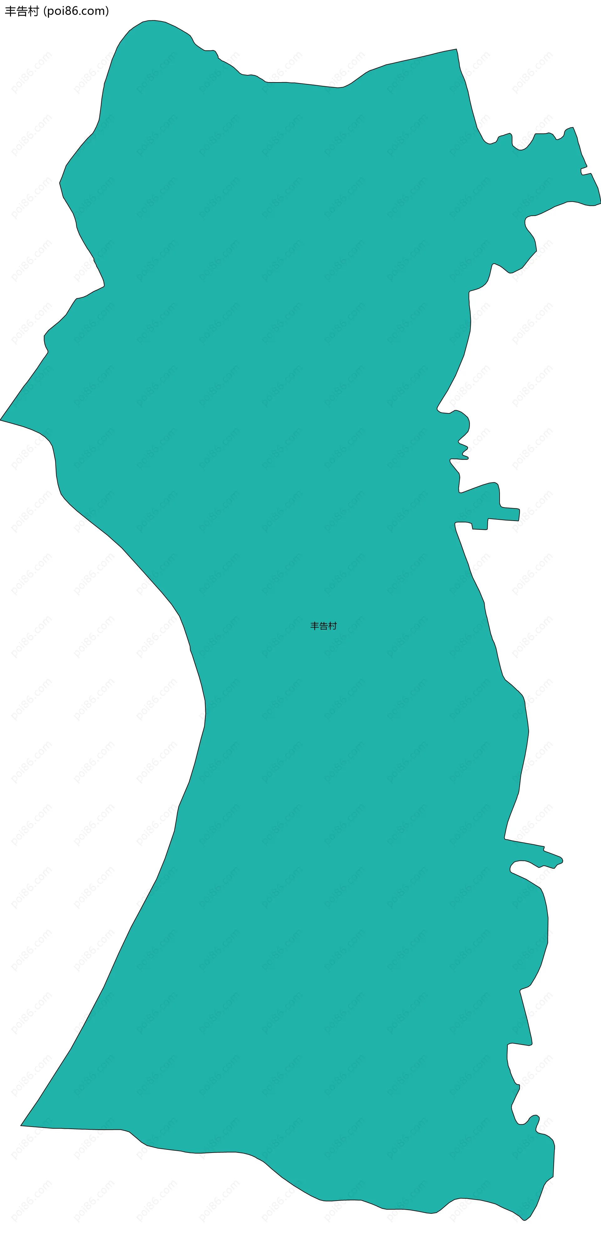 丰告村边界地图