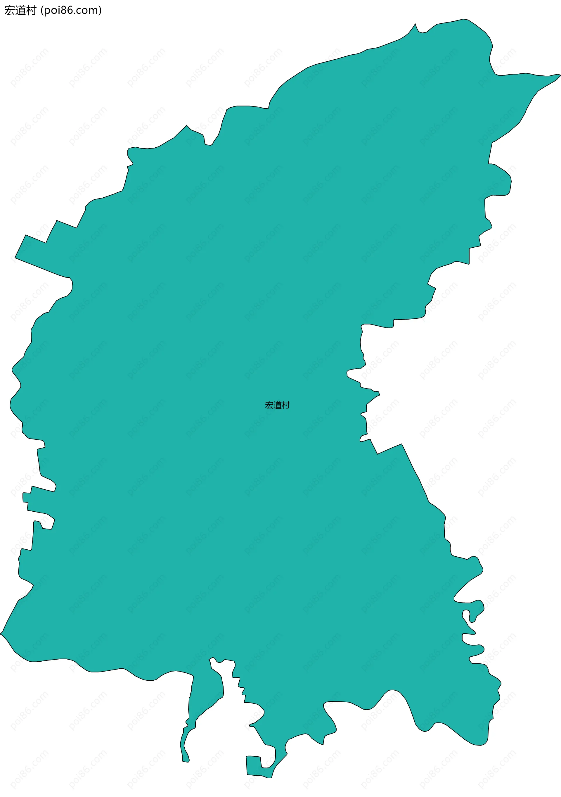 宏道村边界地图