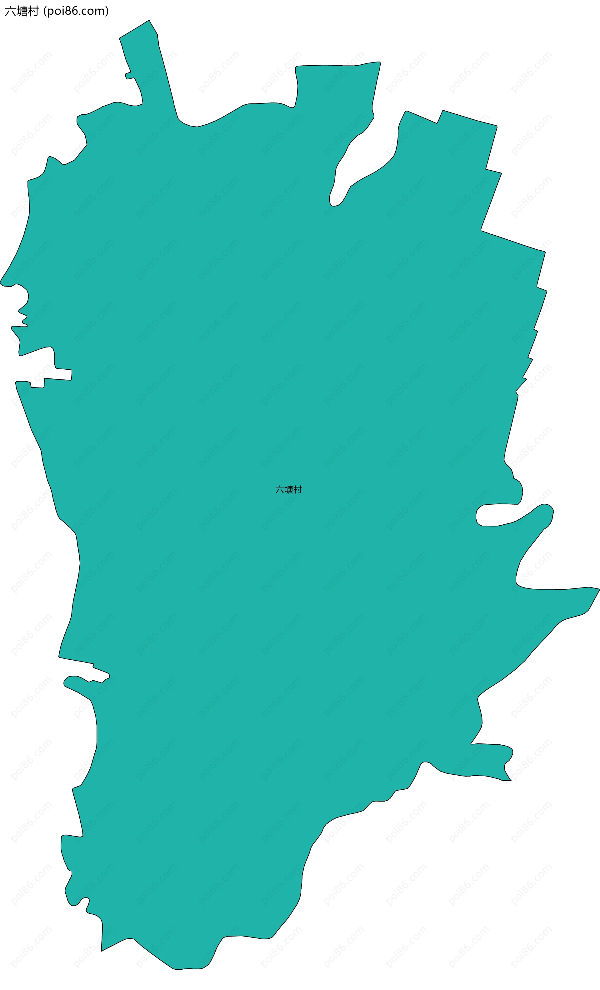 六塘村边界地图