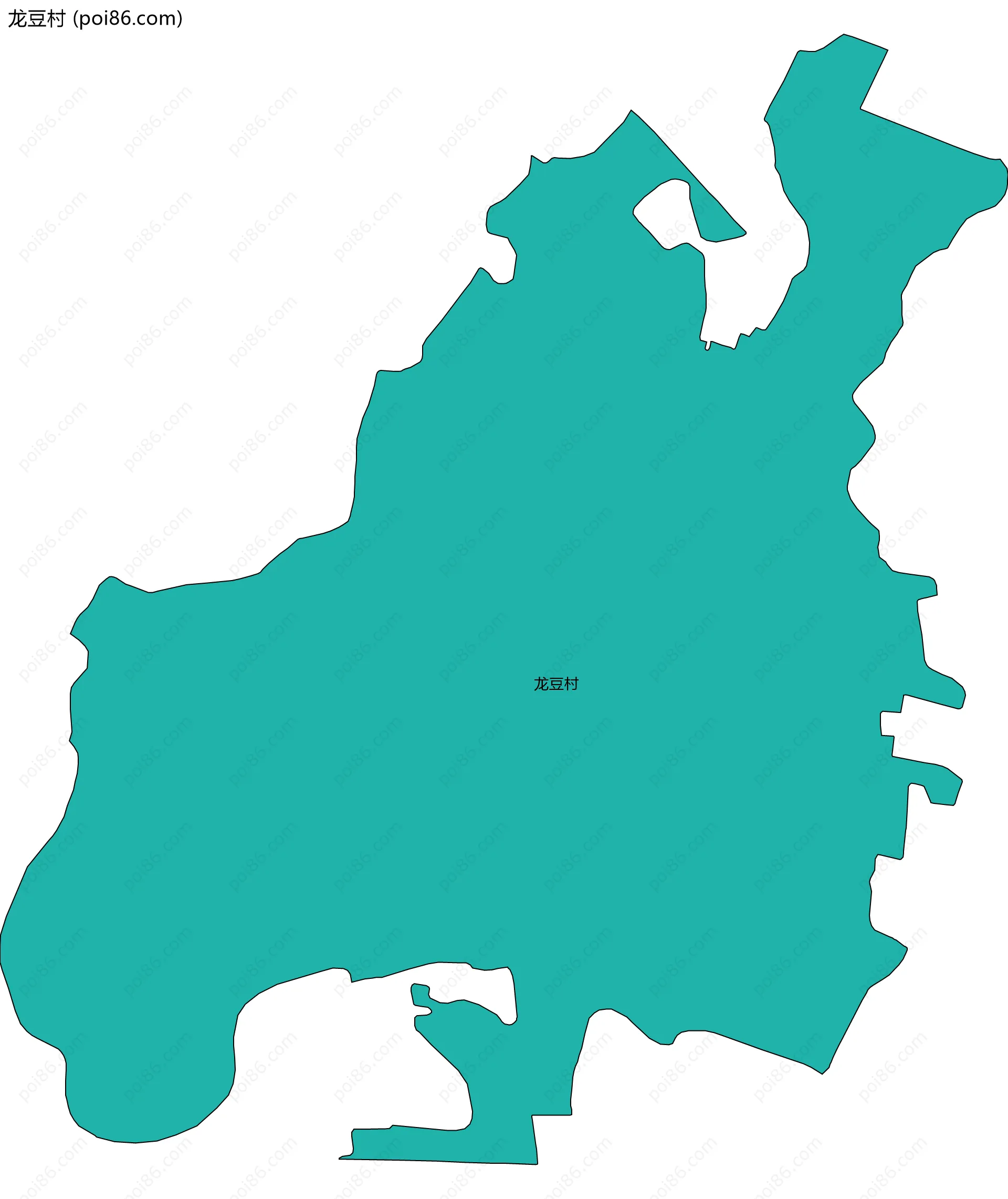 龙豆村边界地图