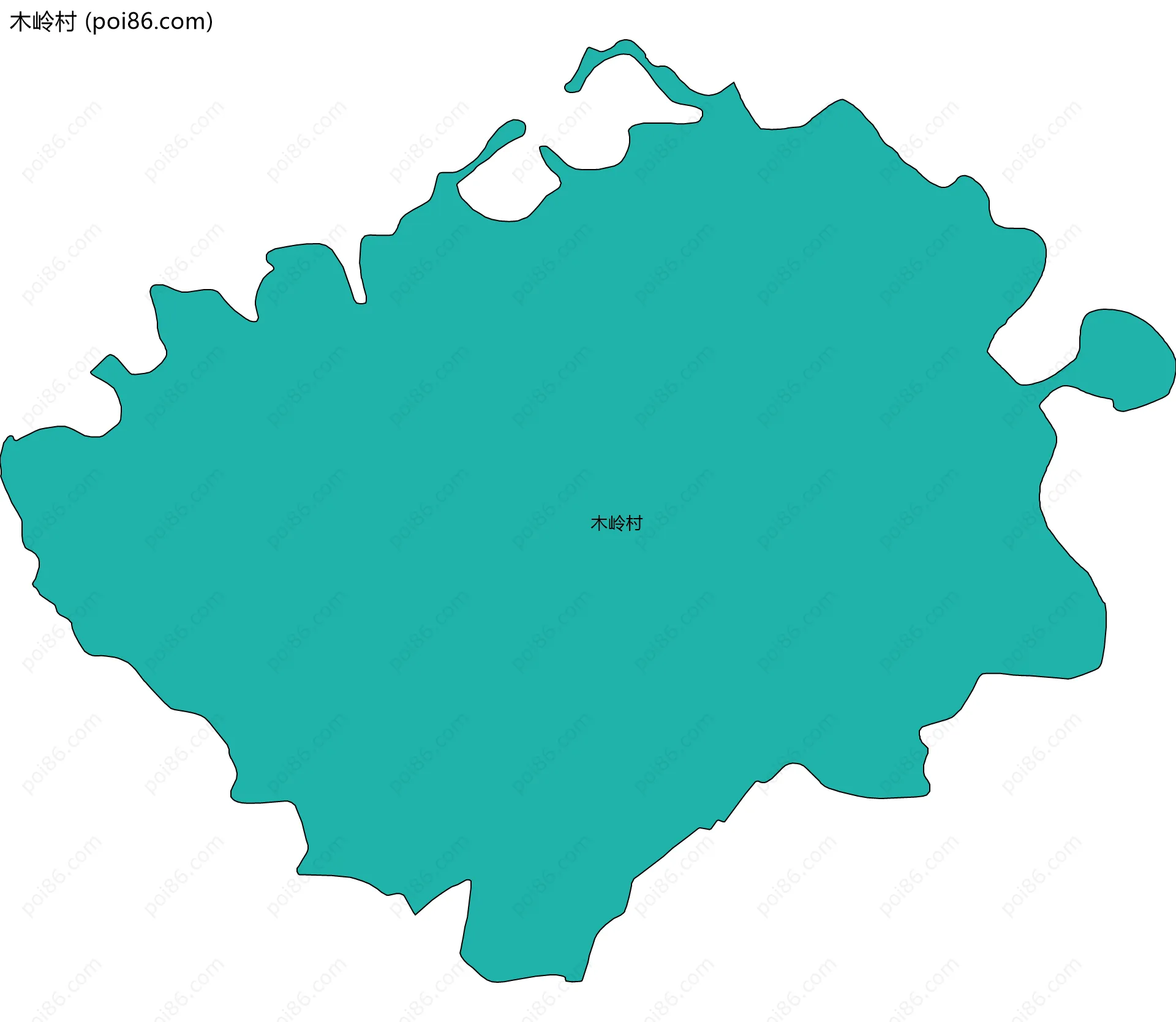 木岭村边界地图