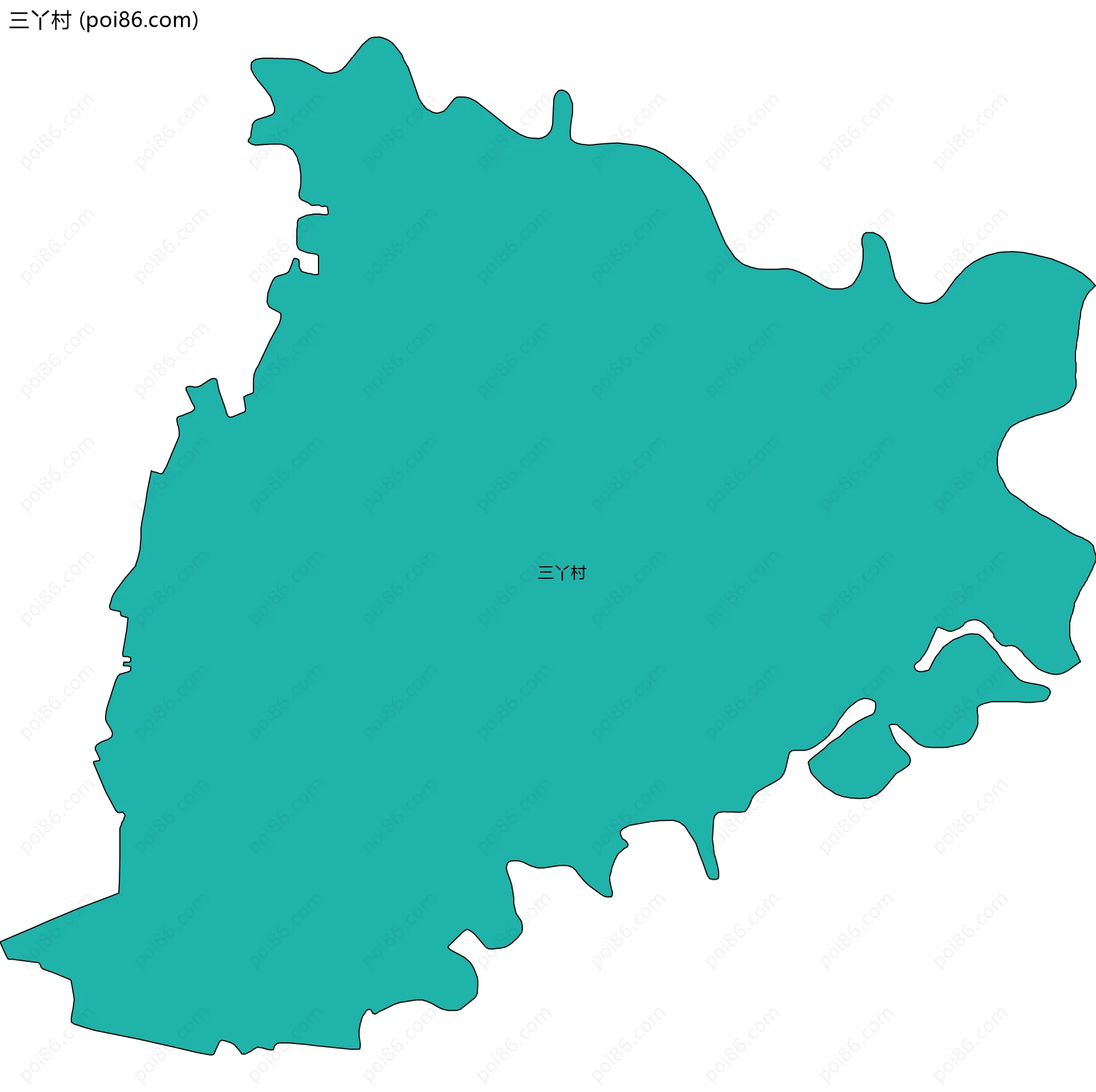 三丫村边界地图