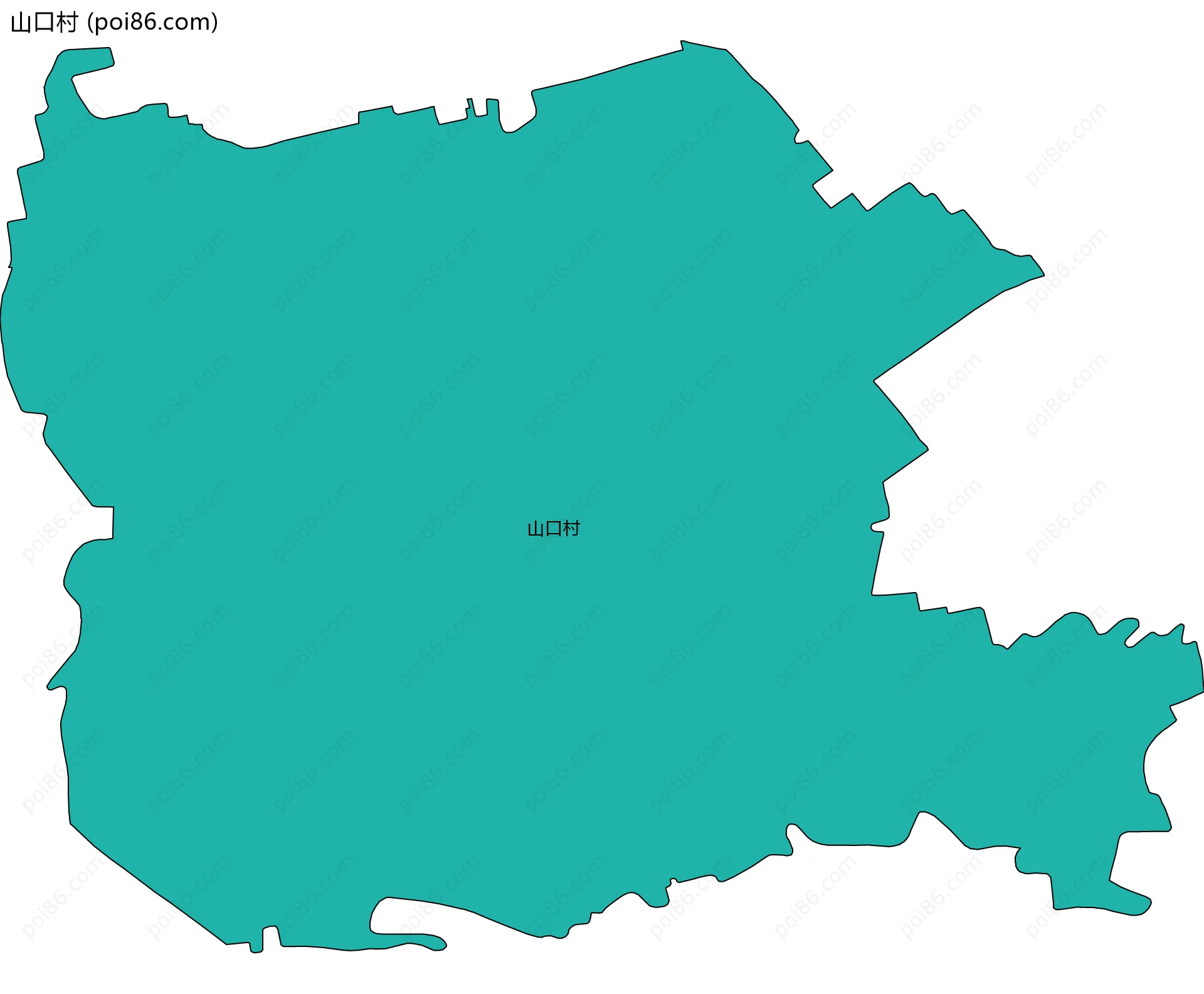 山口村边界地图