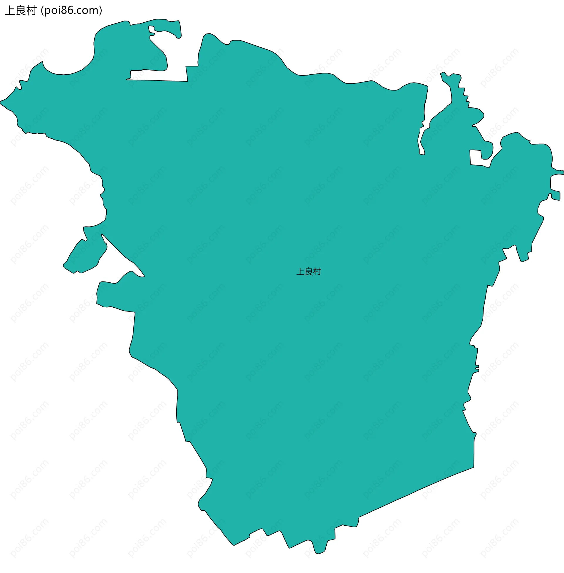 上良村边界地图