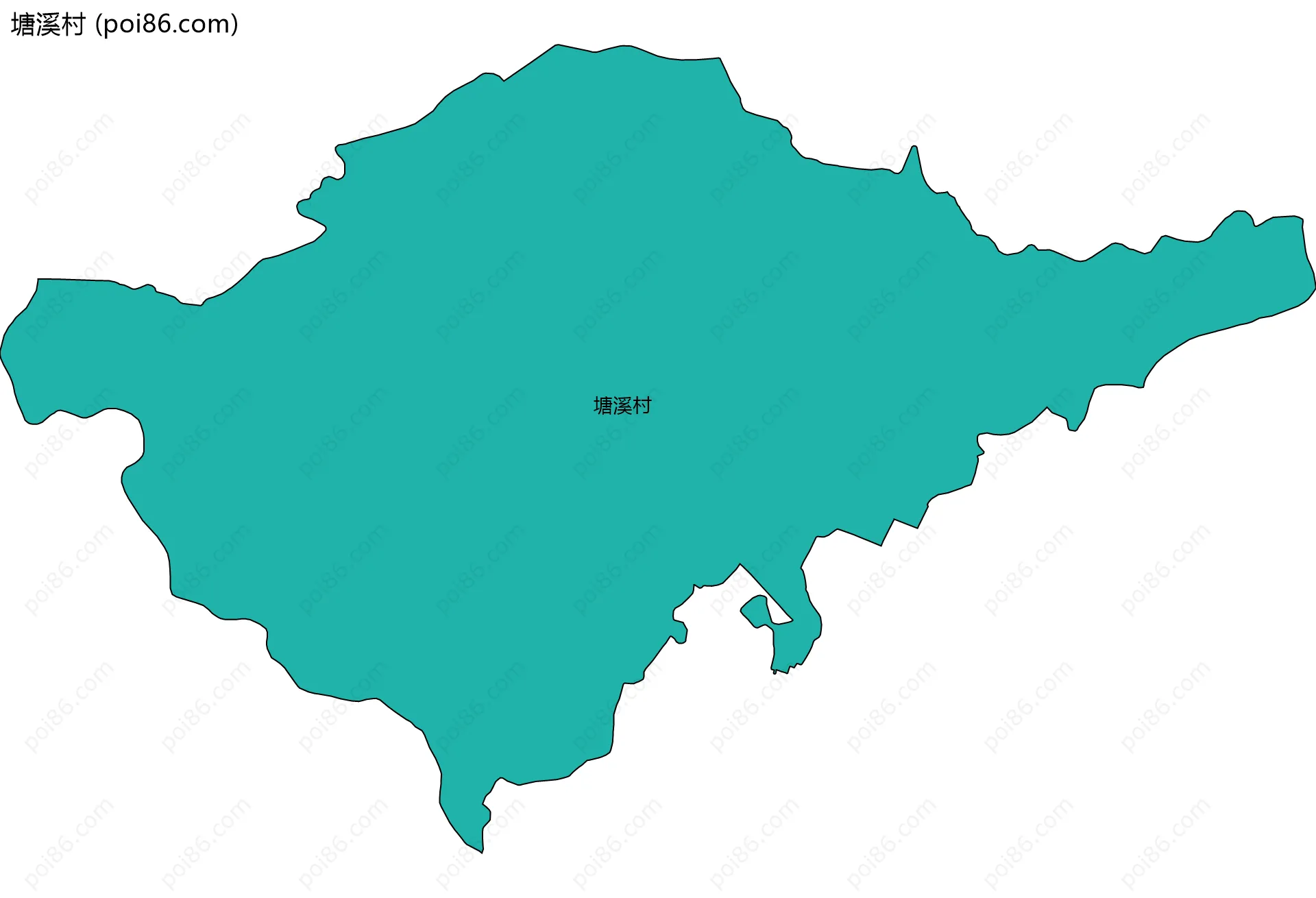 塘溪村边界地图