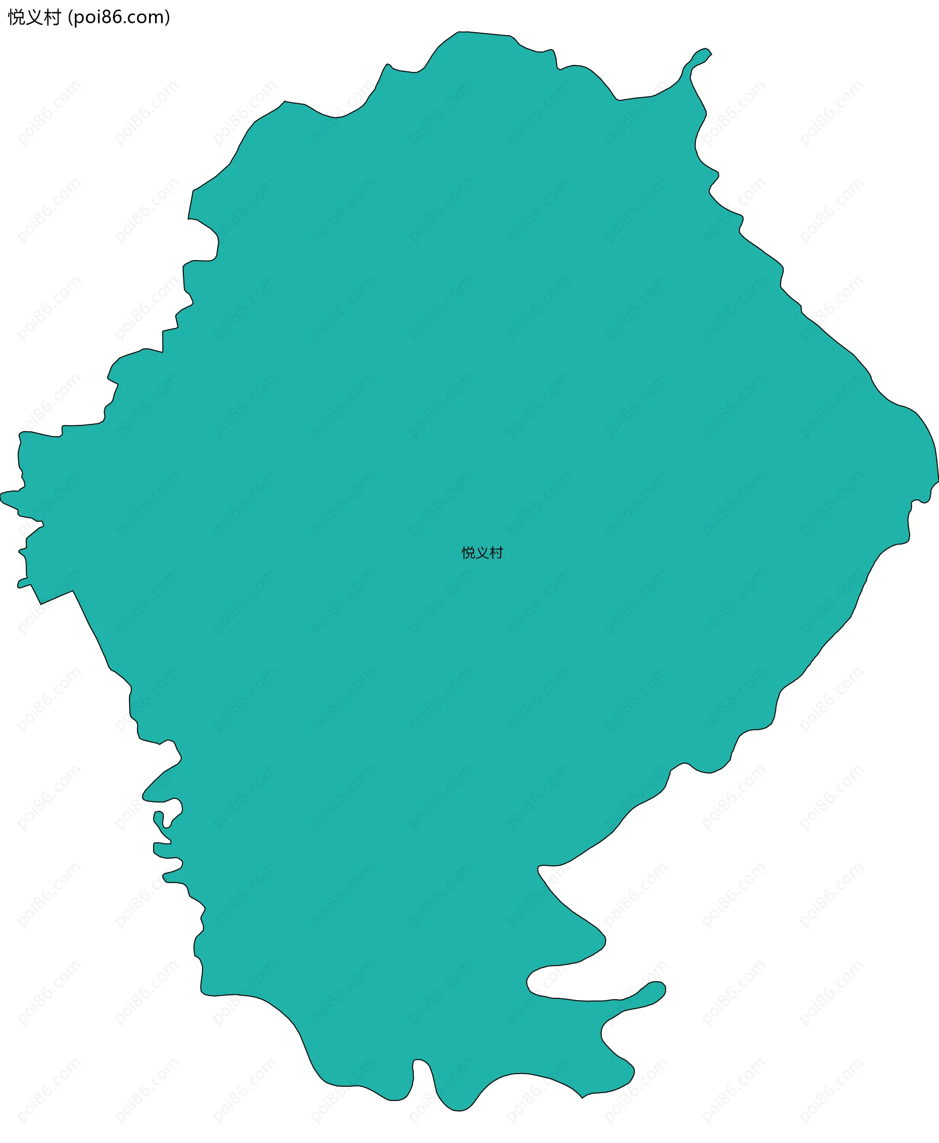 悦义村边界地图