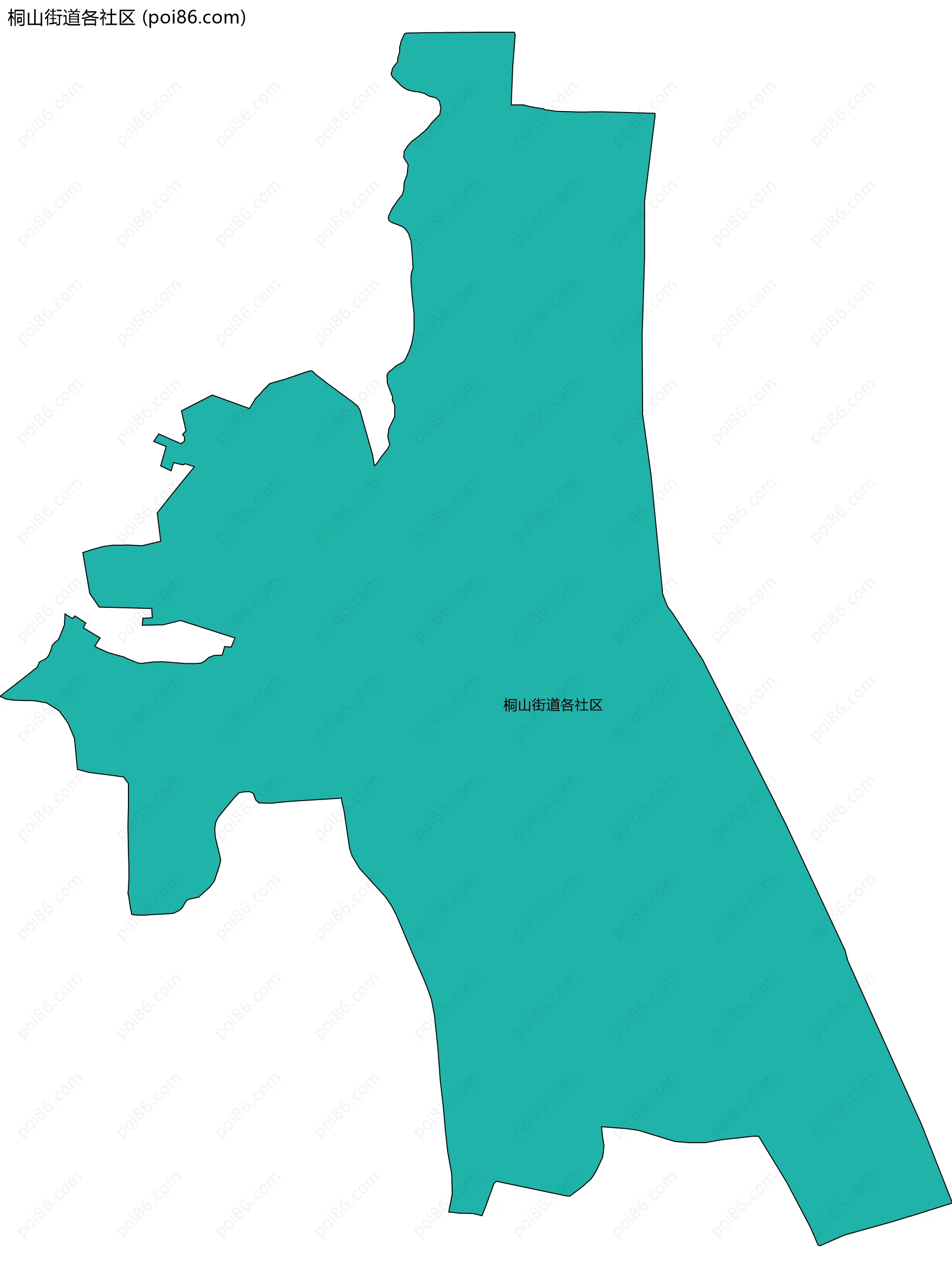 桐山街道各社区边界地图