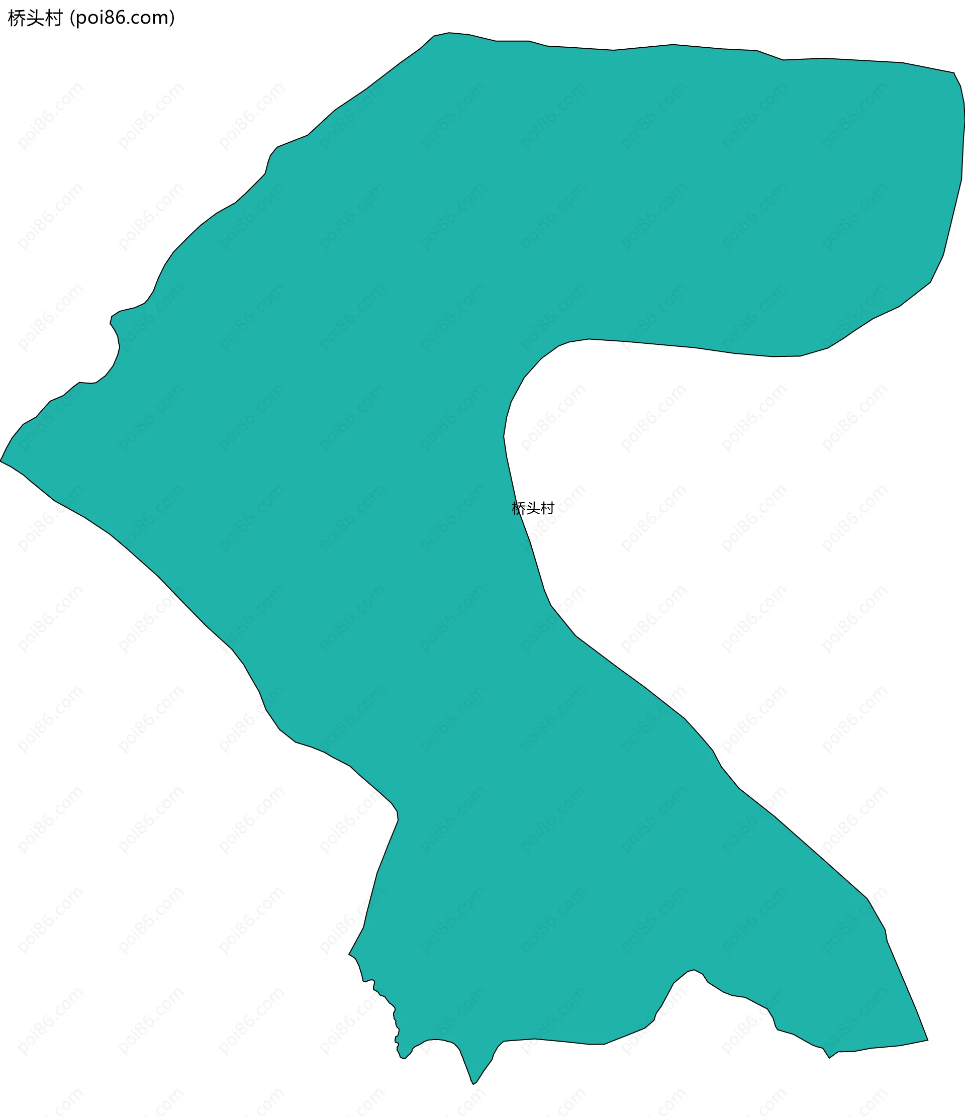 桥头村边界地图