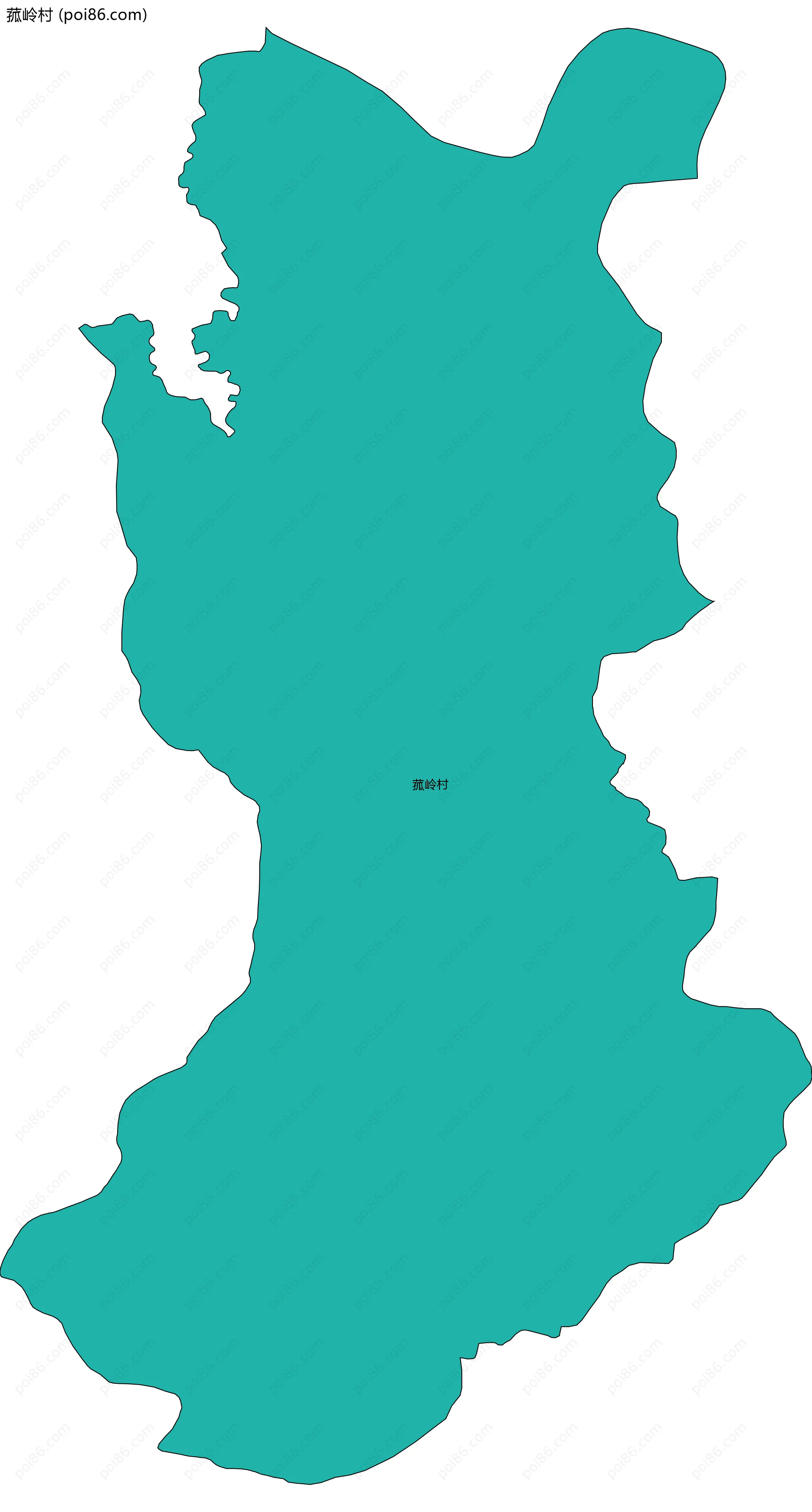 菰岭村边界地图