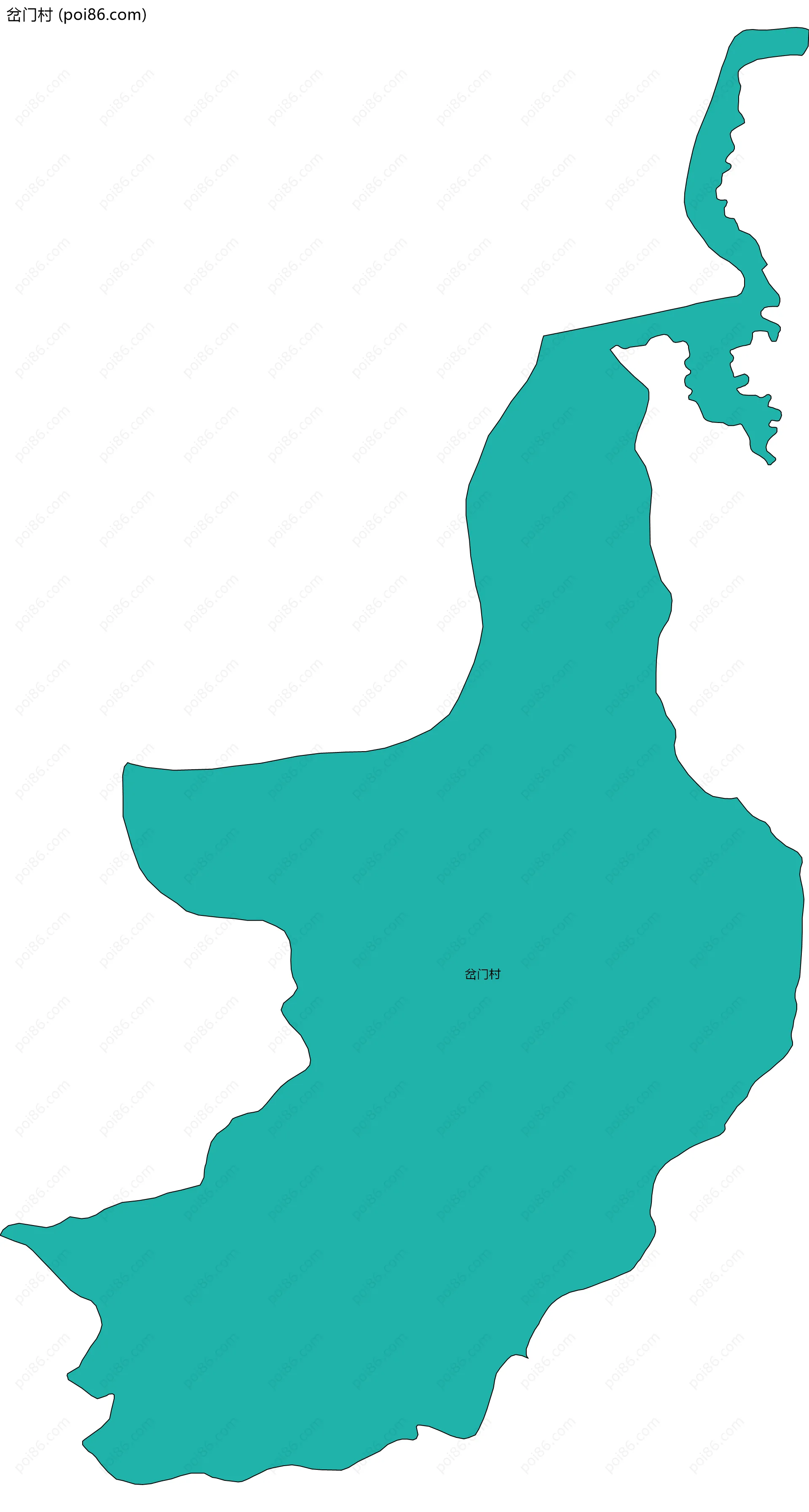 岔门村边界地图