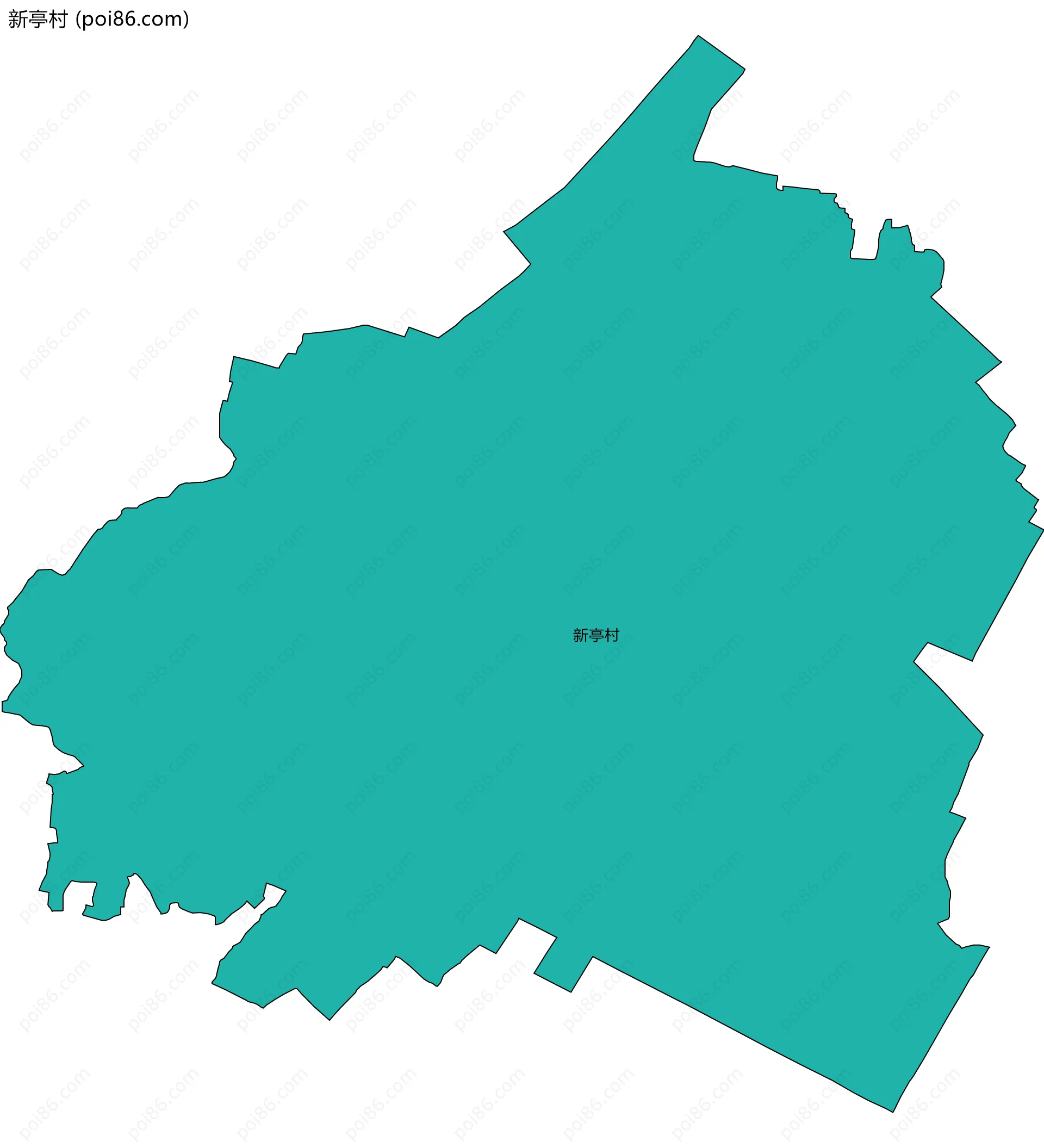 新亭村边界地图