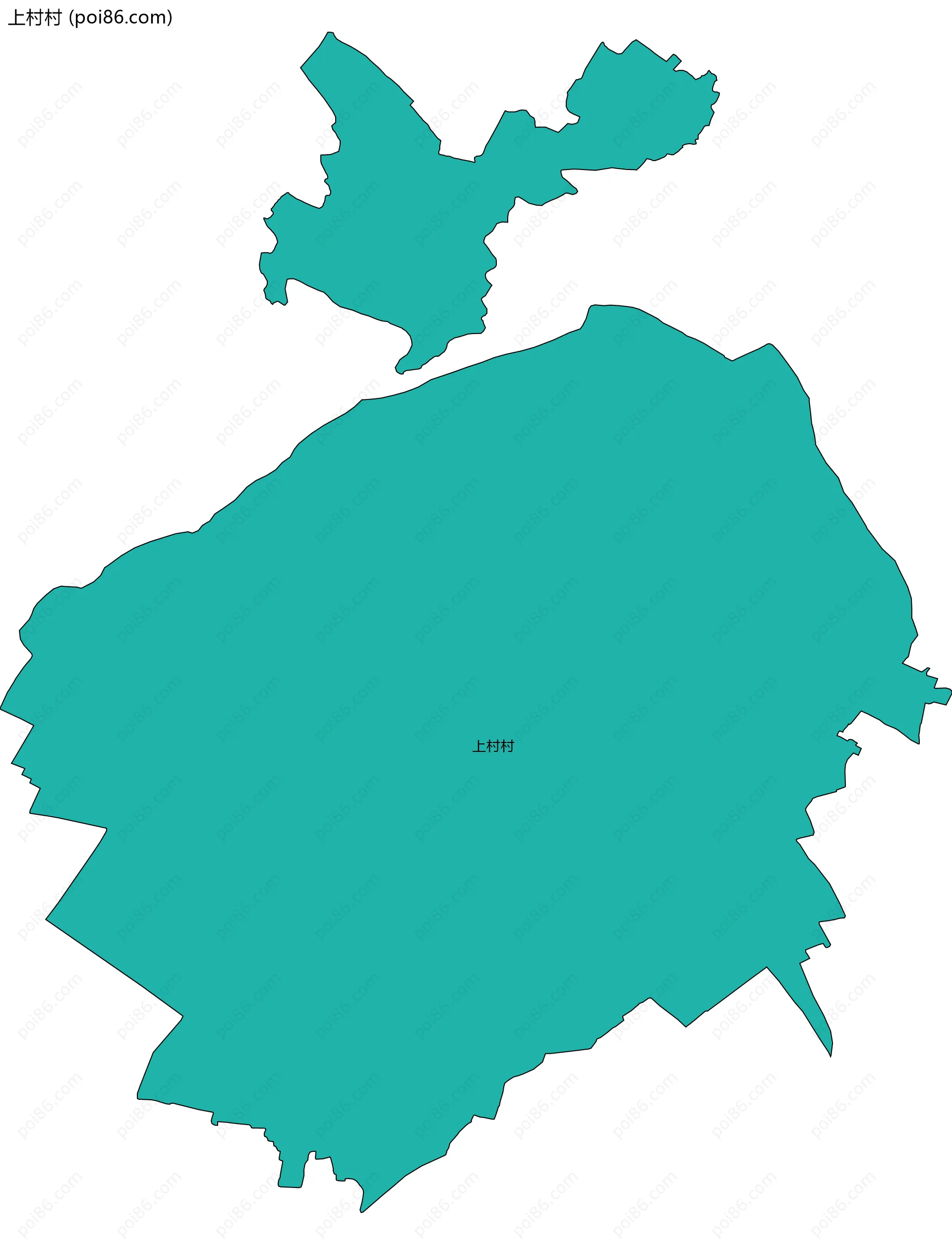 上村村边界地图