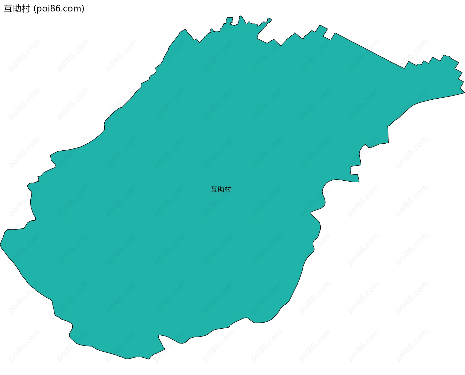 互助村边界地图