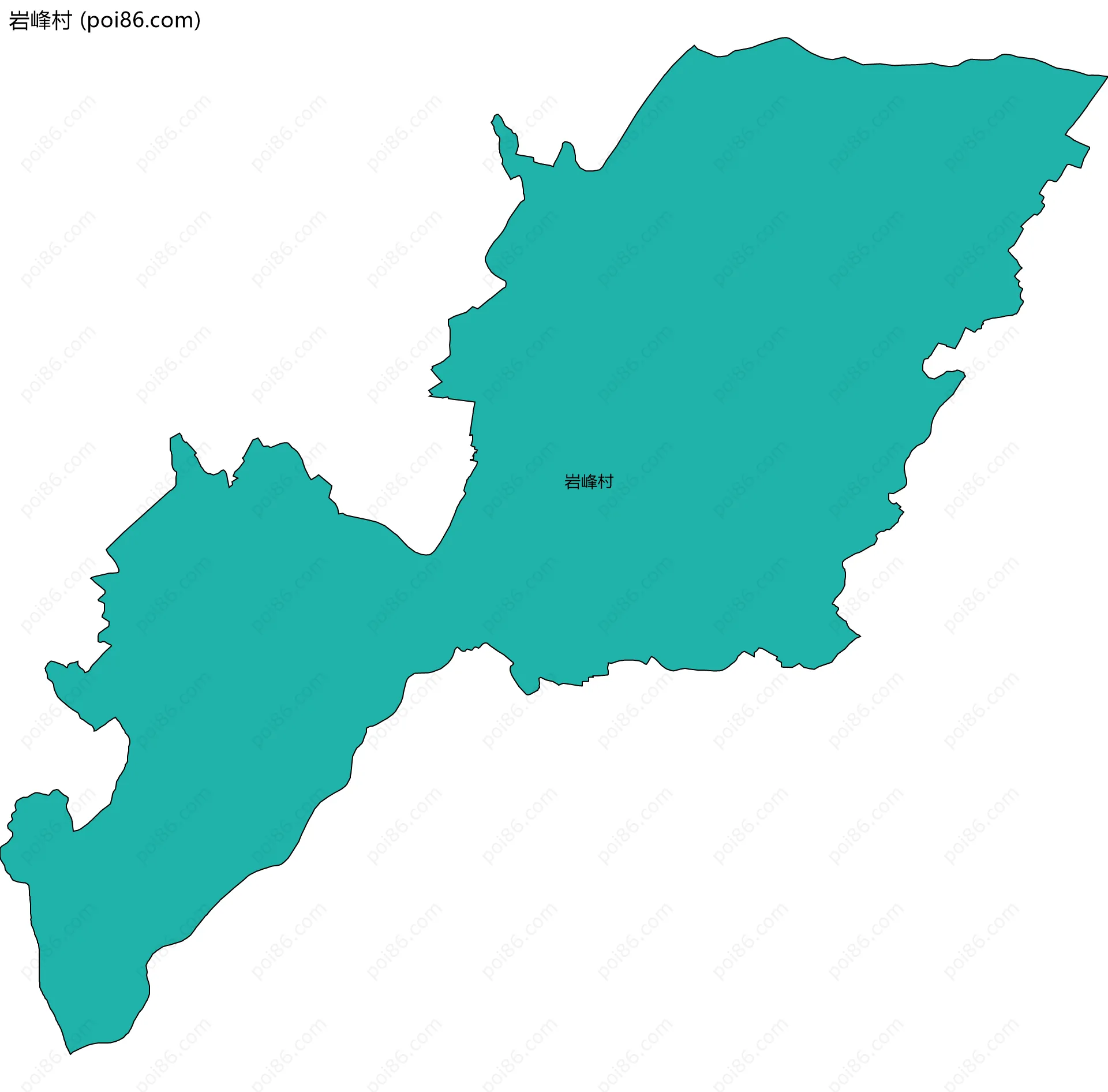 岩峰村边界地图