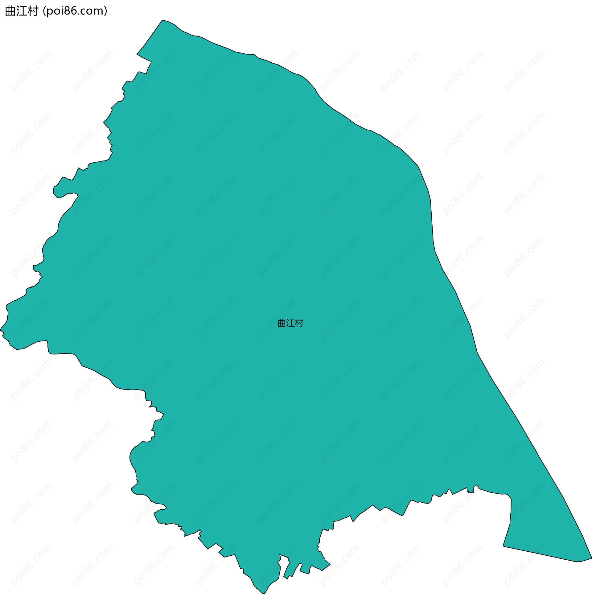 曲江村边界地图